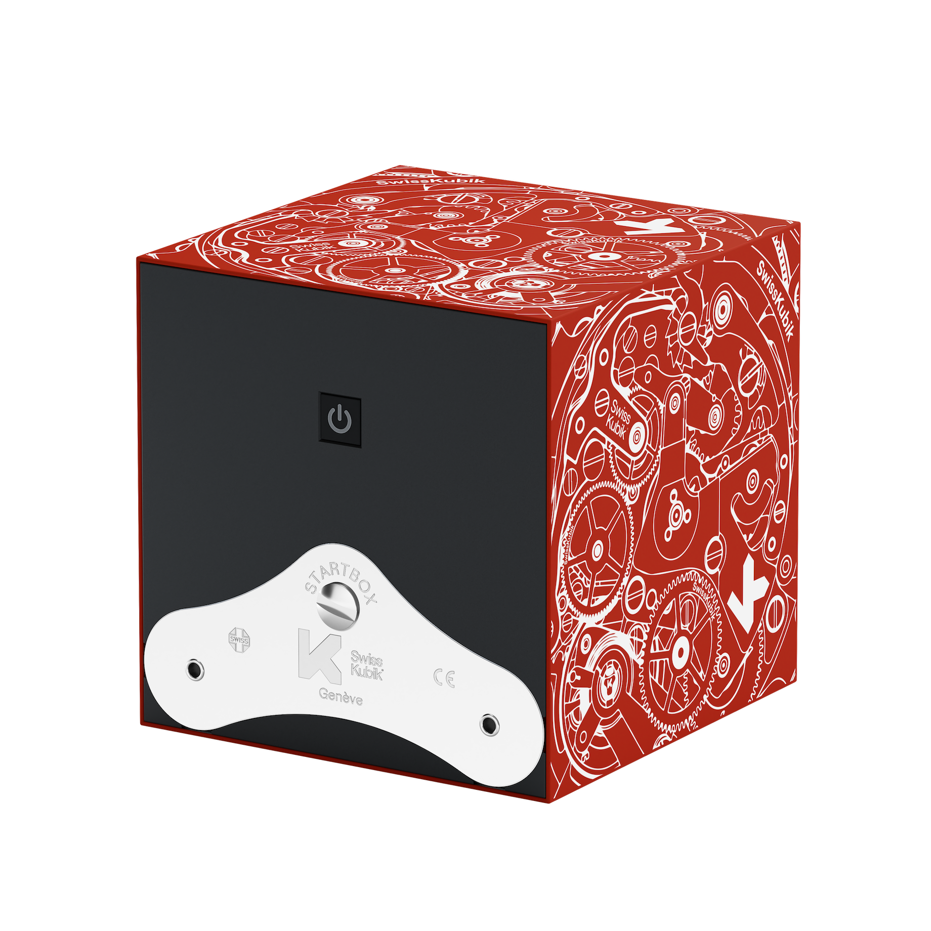 Red Soft Touch White Movement 1 watch