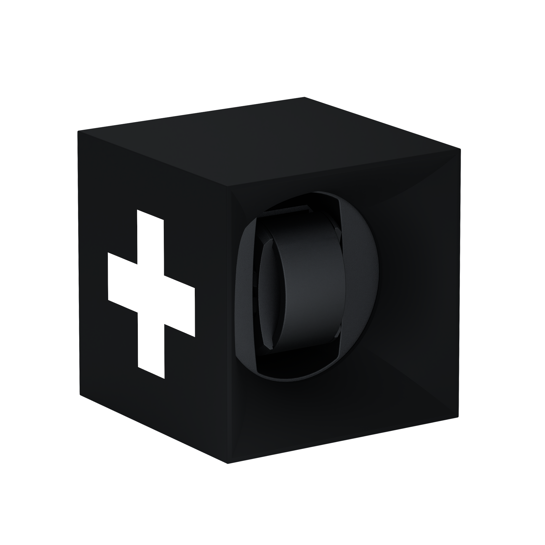 Black Soft Touch Swiss Cross