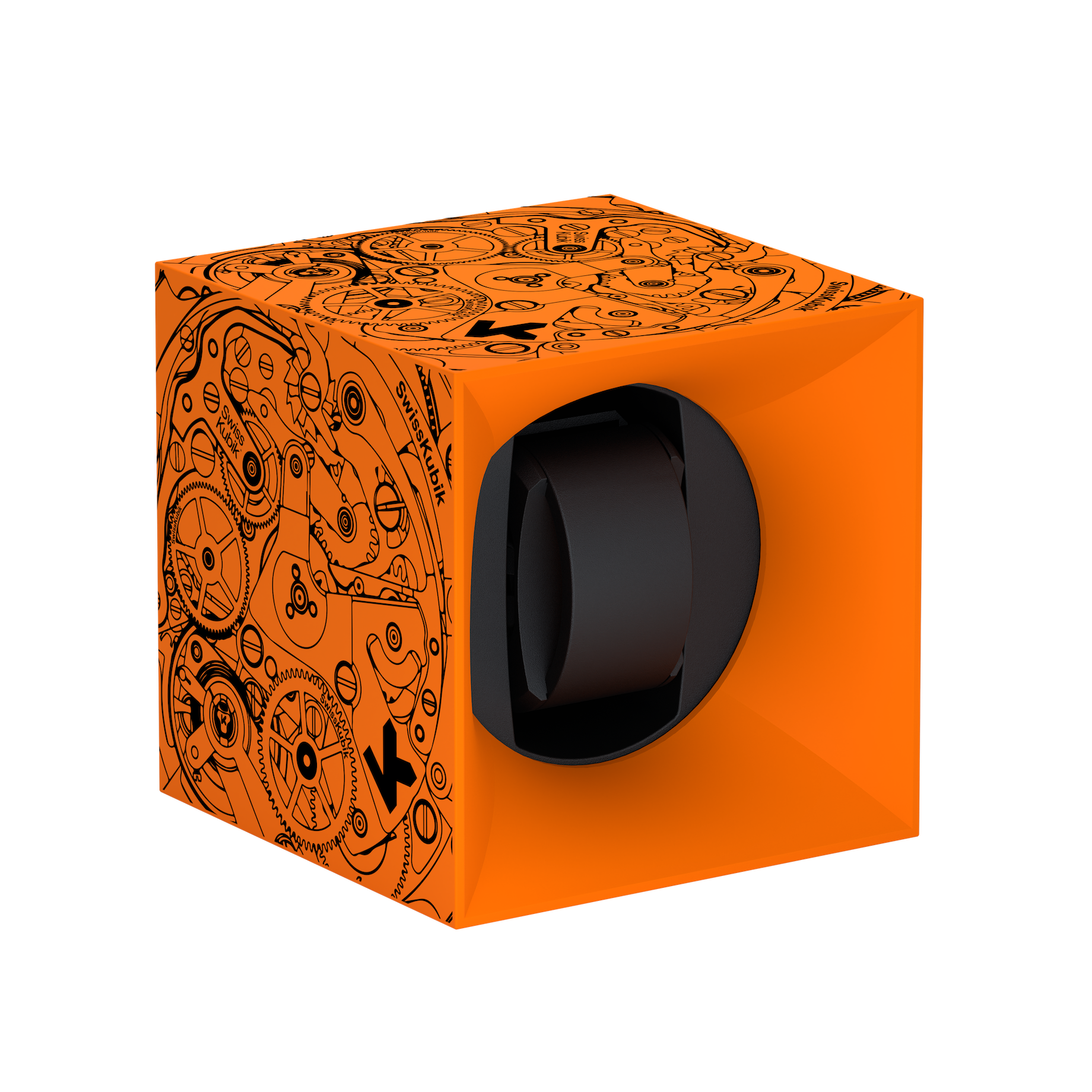 Orange Soft Touch Black Movement