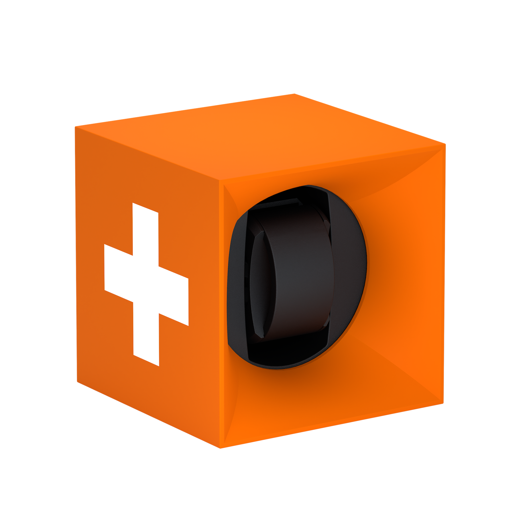 Orange Soft Touch Swiss Cross