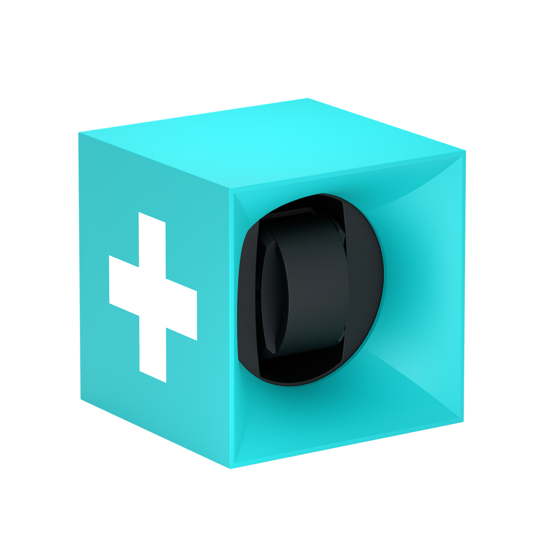 Turquoise Soft Touch Swiss Cross