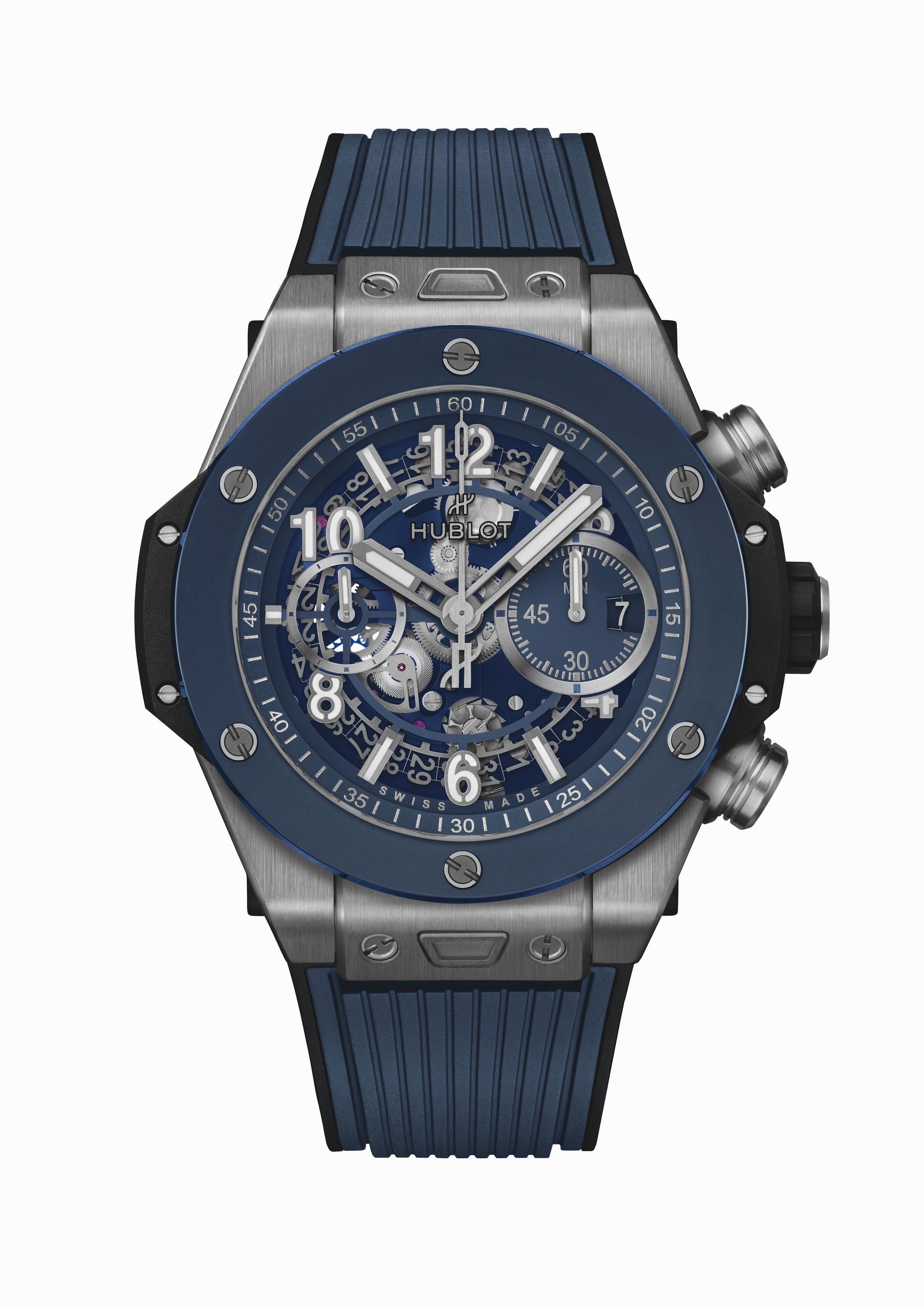 Hublot Big Bang Unico Titanium Blue Ceramic 44 mm watch, reference 421.NL.5170.RX