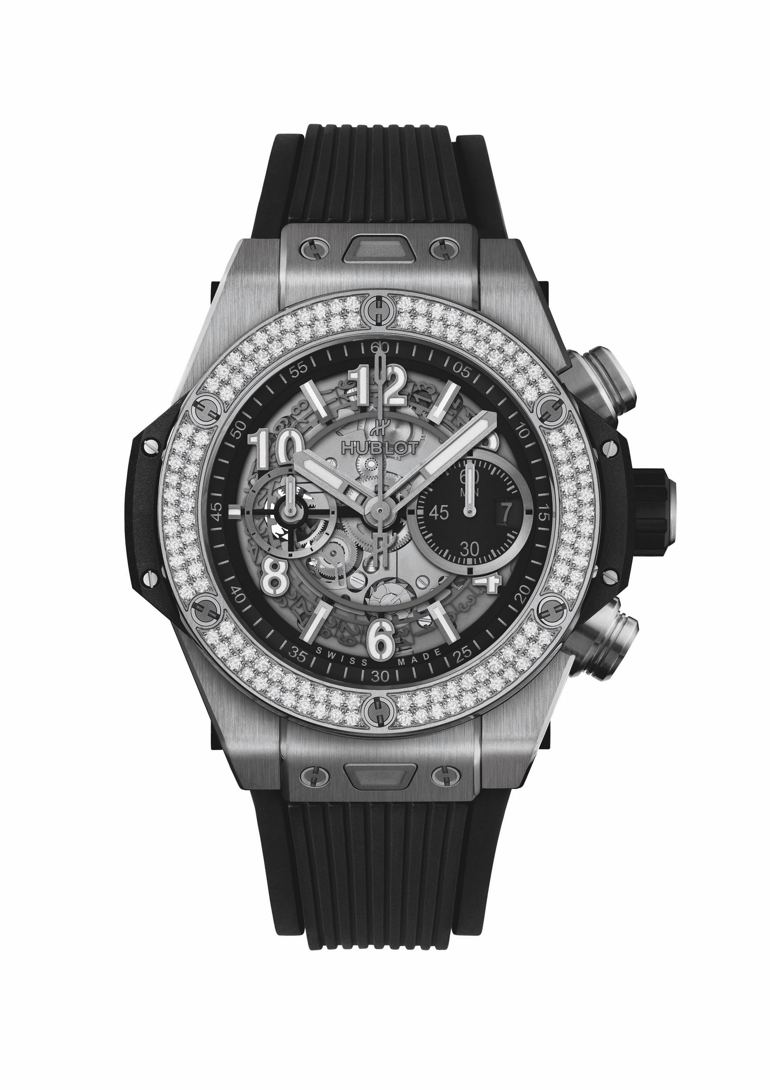 Hublot Big Bang Unico Titanium Diamonds 44 mm watch, reference 421.NX.1170.RX.1104