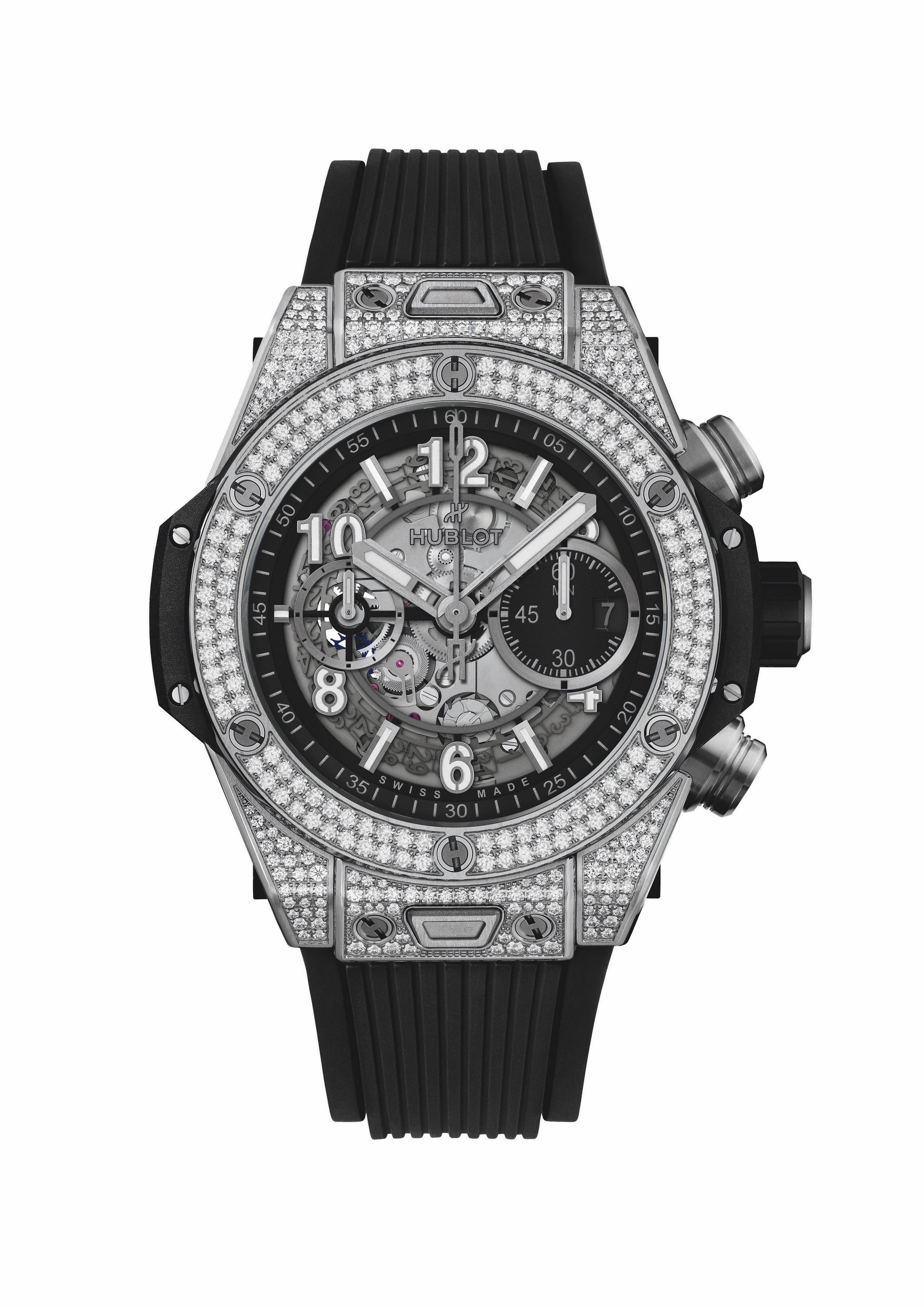 Hublot Big Bang Unico Titanium Pavé 44 mm watch, reference 421.NX.1170.RX.1704