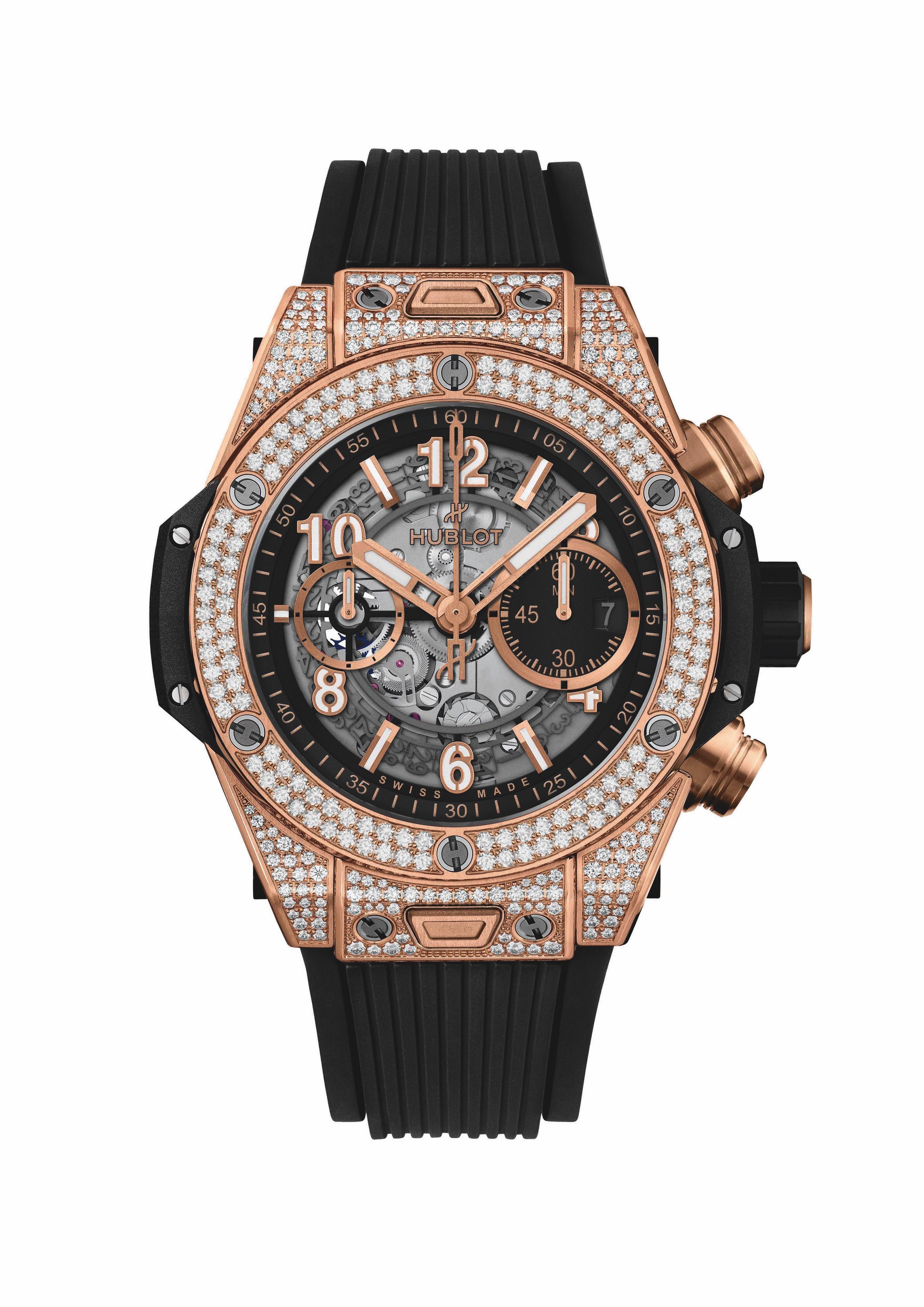 Hublot Big Bang Unico King Gold Pavé 44 mm watch, reference 421.OX.1180.RX.1704