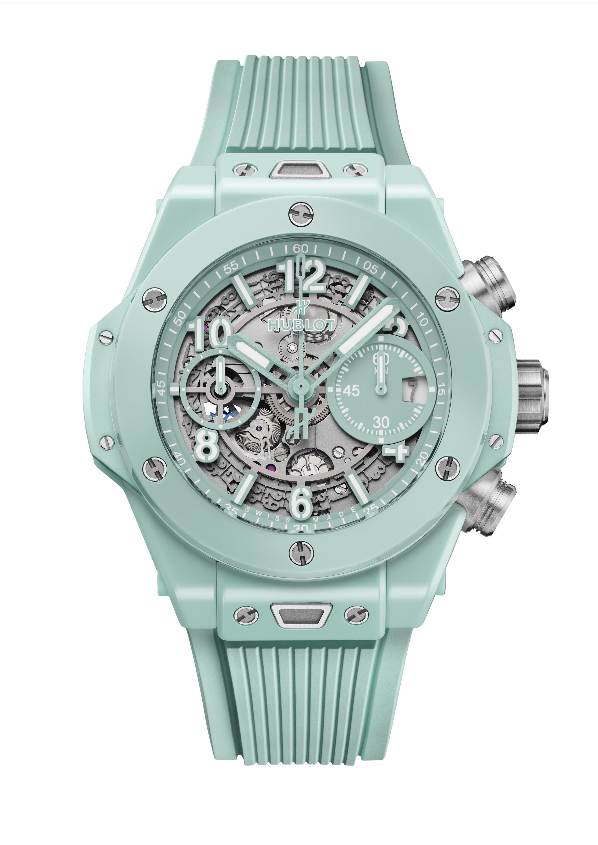 Hublot Big Bang Unico Mint Green Ceramic 42 mm watch, reference 441.GS.5221.RX