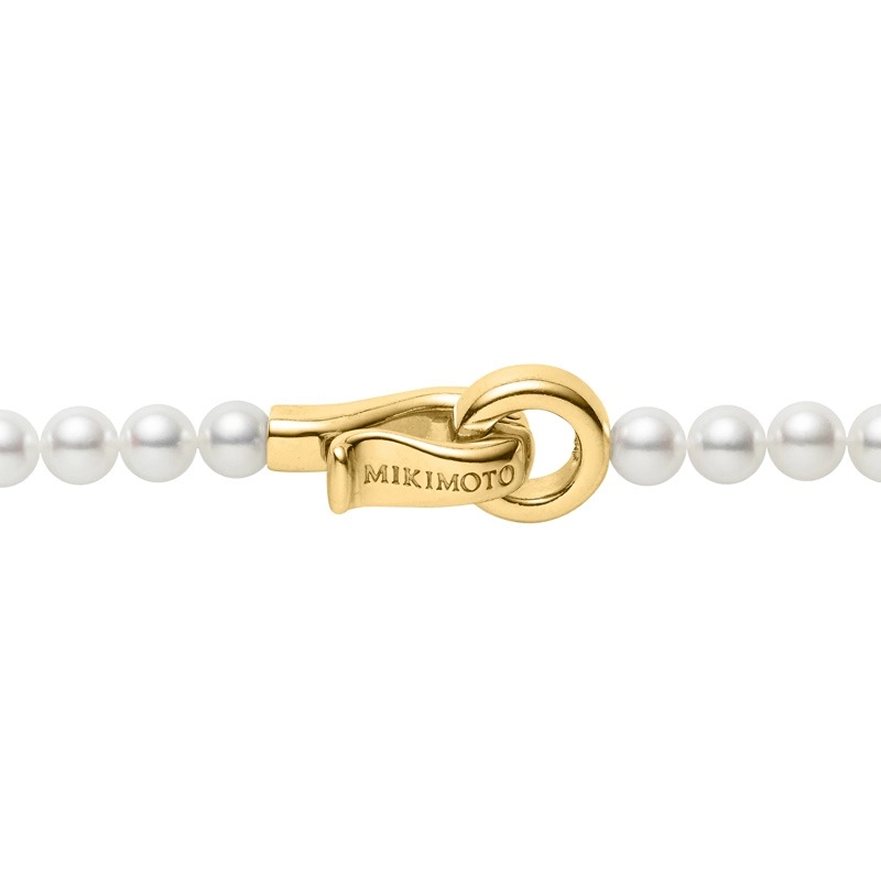 Akoya Cultured Pearl Necklace with 18K Yellow Gold Clasp