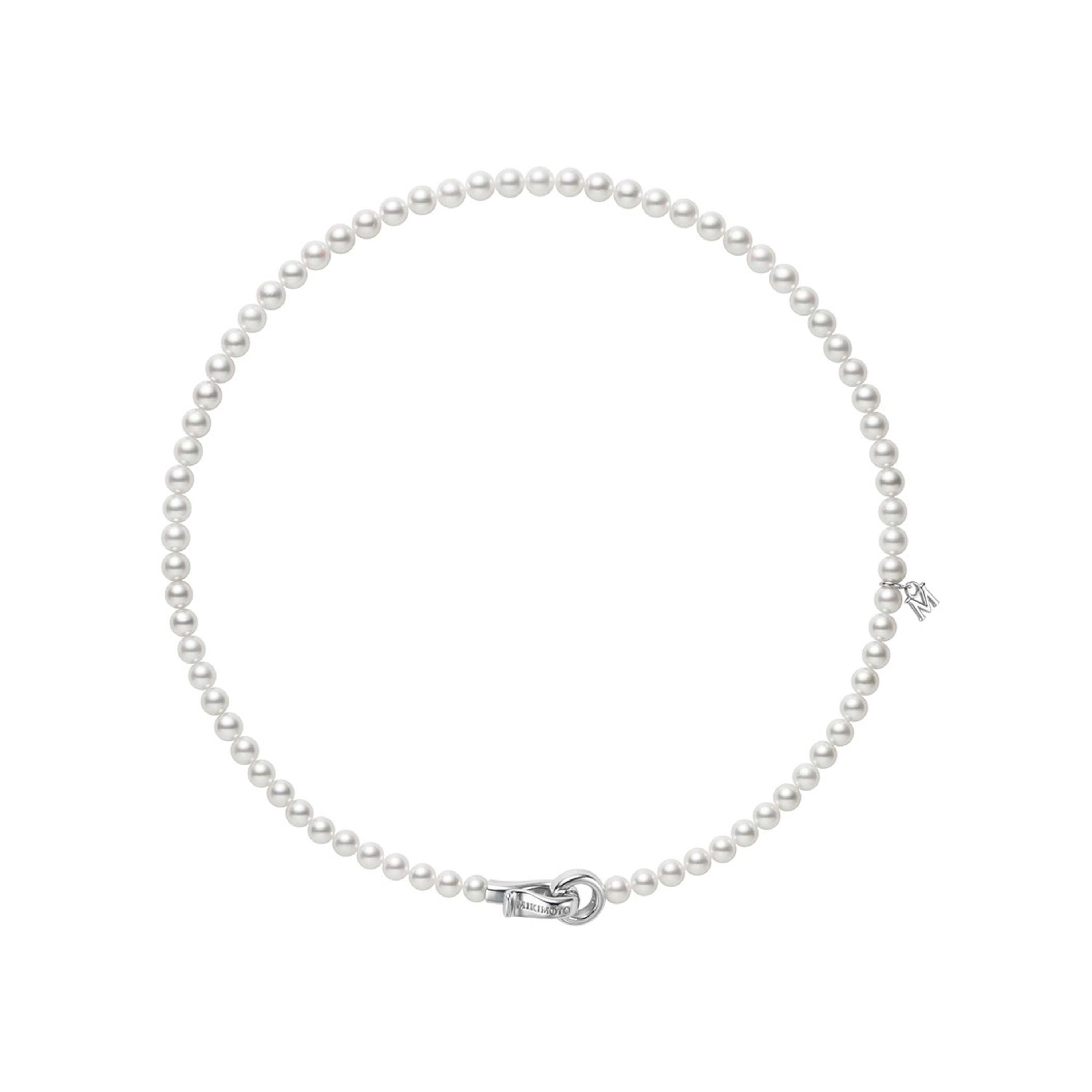 Akoya Cultured Pearl Necklace with 18K White Gold Clasp