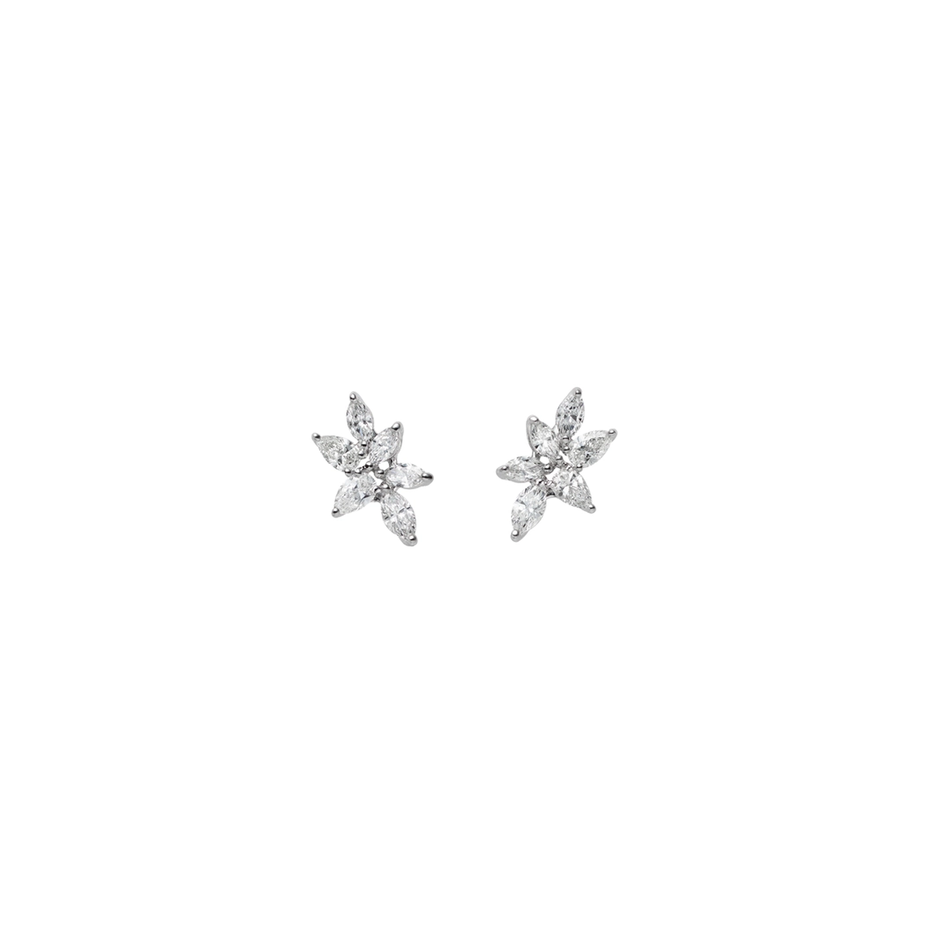 Diamond Earrings in 18K White Gold
