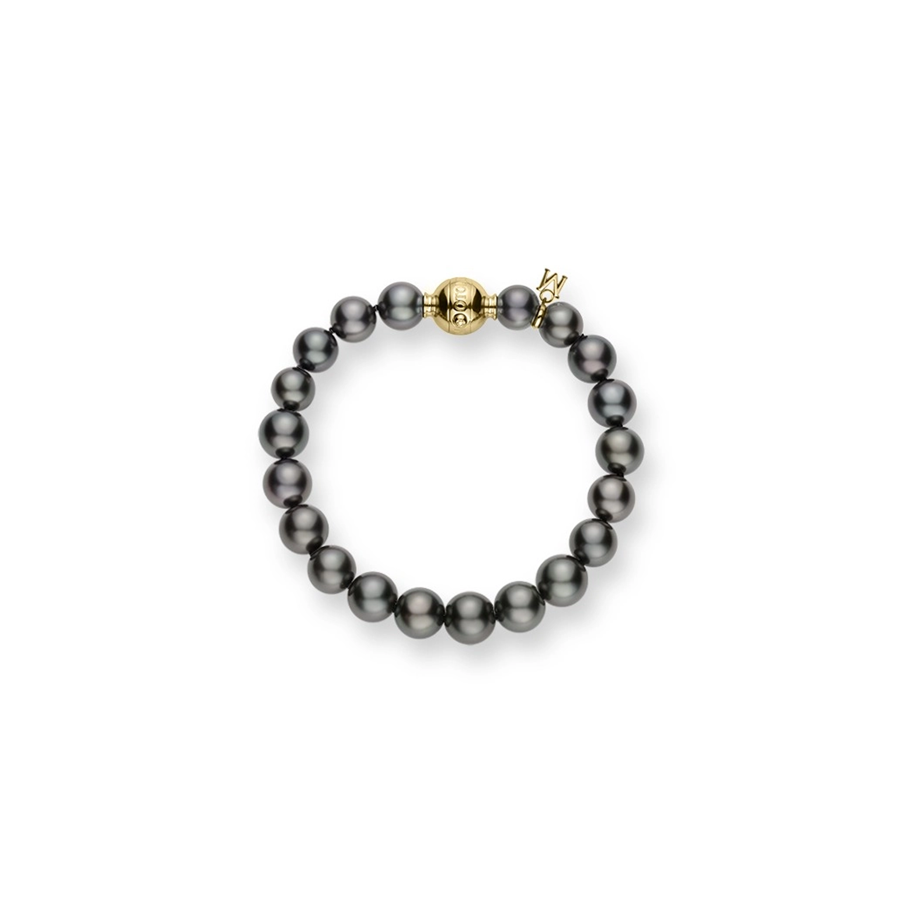Black South Sea Cultured Pearl Bracelet in 18K Yellow Gold