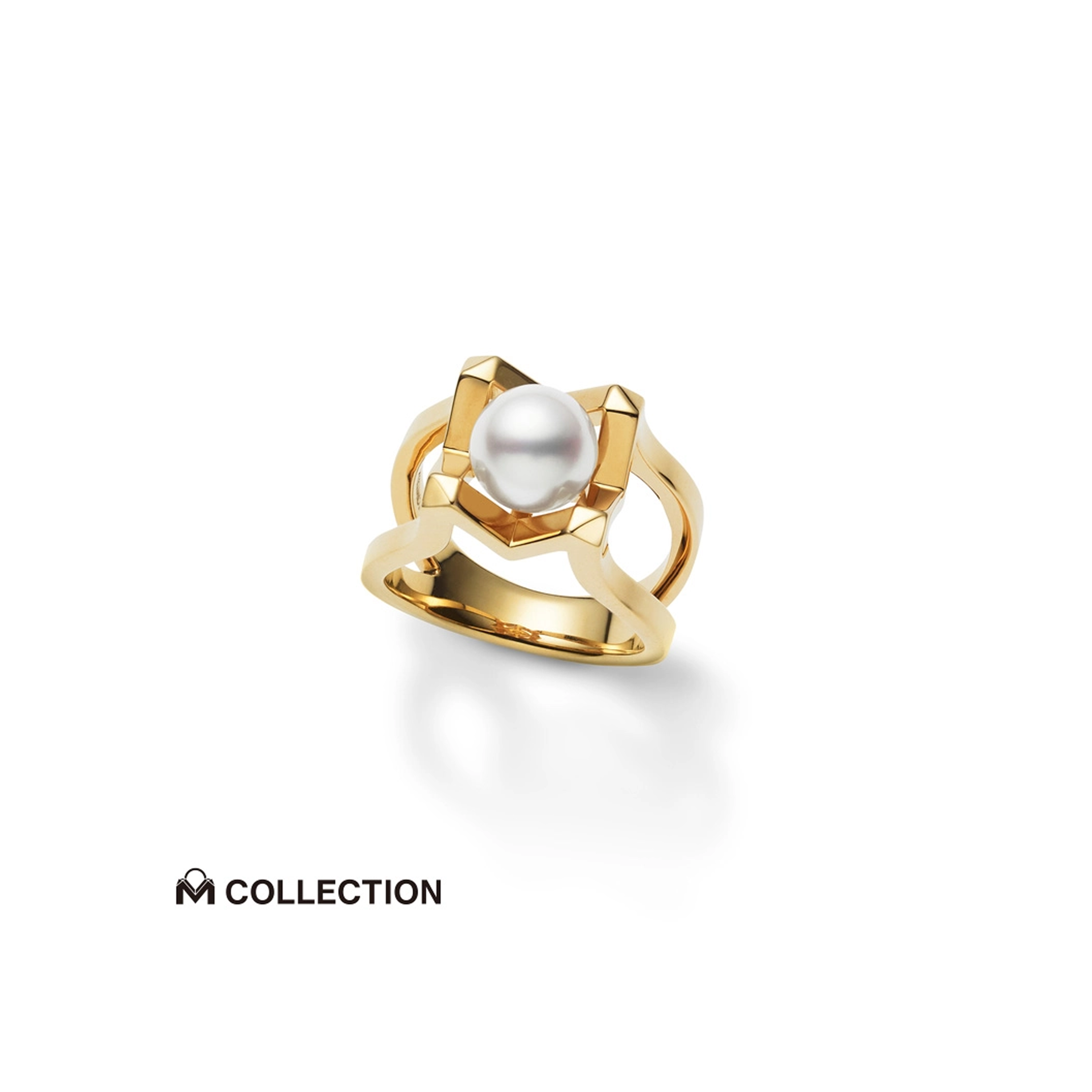 M Collection Akoya Cultured Pearl Ring - 18K Yellow Gold