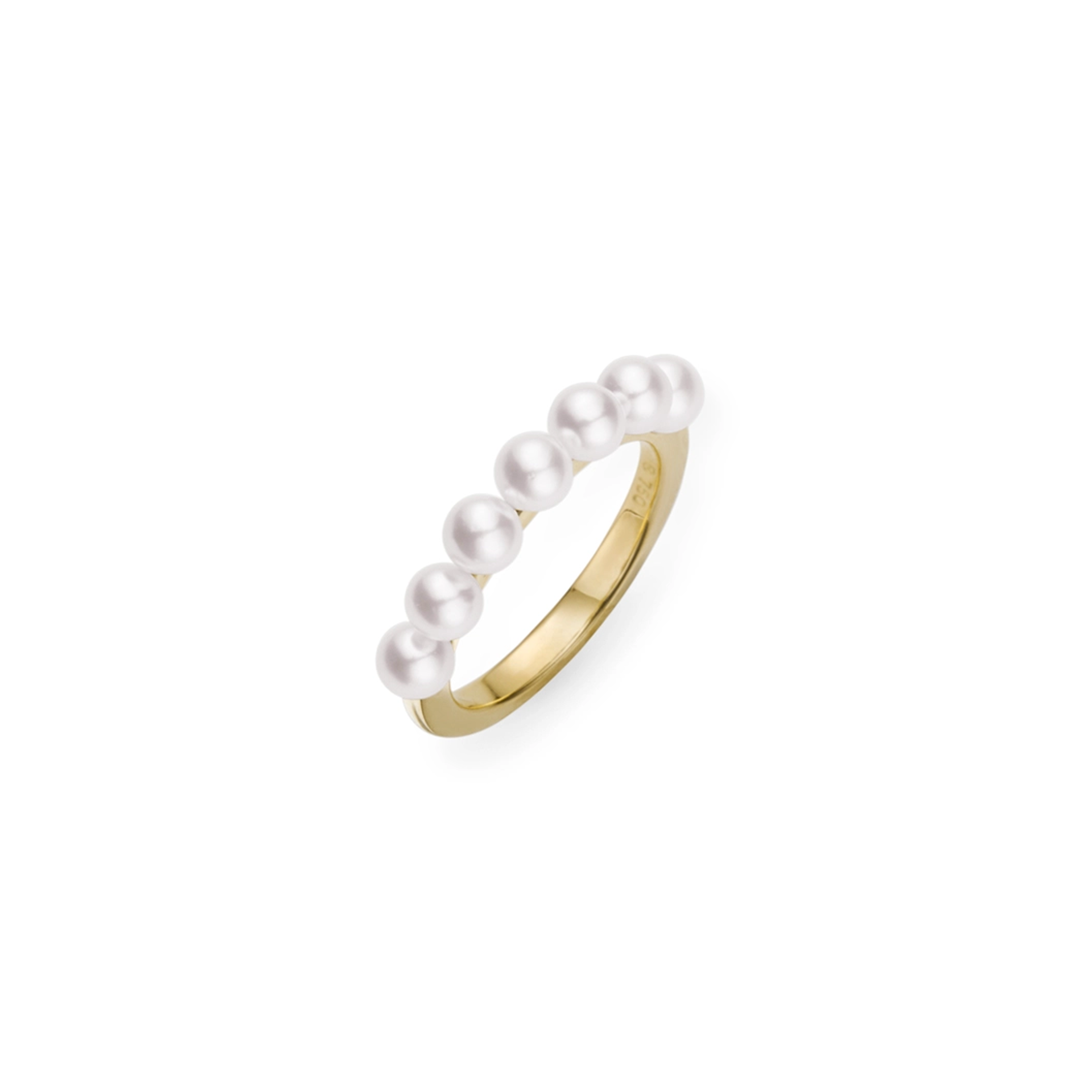 Akoya Cultured Pearl Ring in Yellow Gold