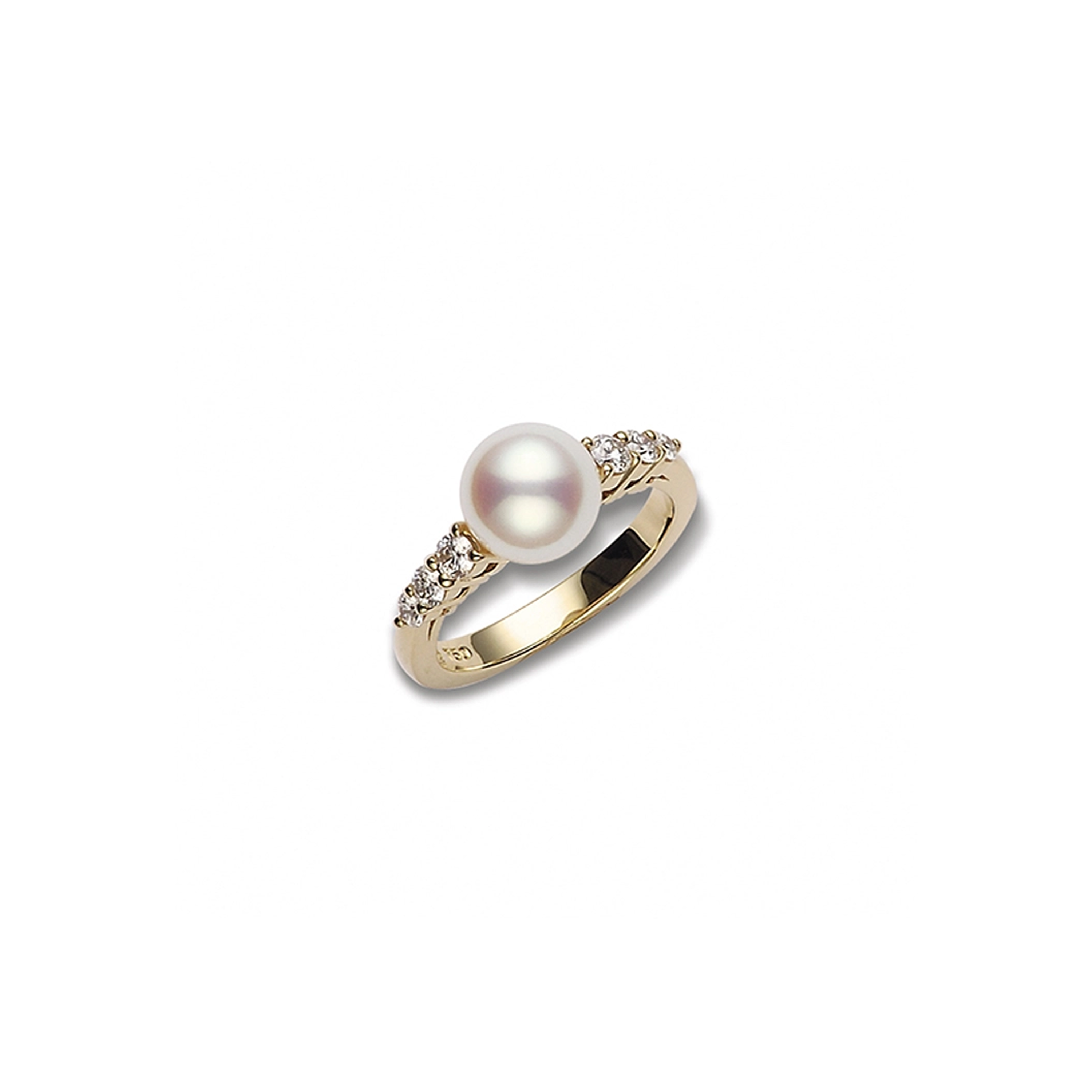Morning Dew Akoya Cultured Pearl Ring – 18K Yellow Gold