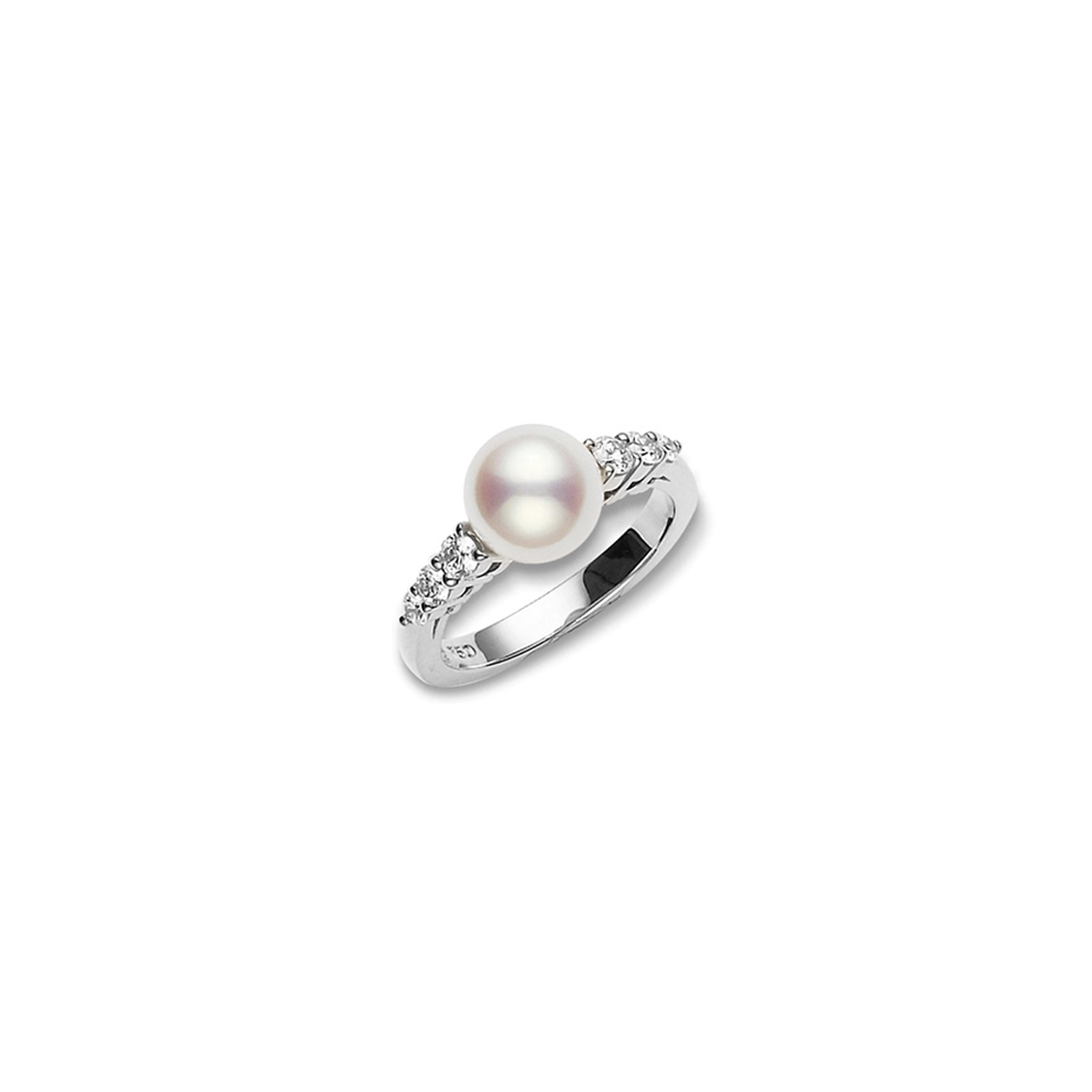 Morning Dew Akoya Cultured Pearl Ring– 18K White Gold