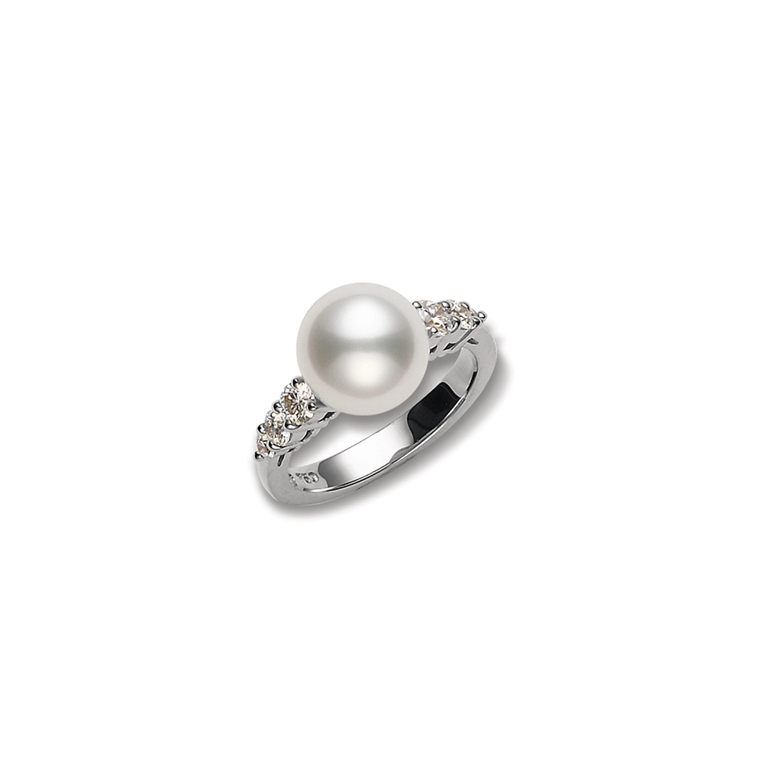 Morning Dew White South Sea Cultured Pearl Ring - White Gold