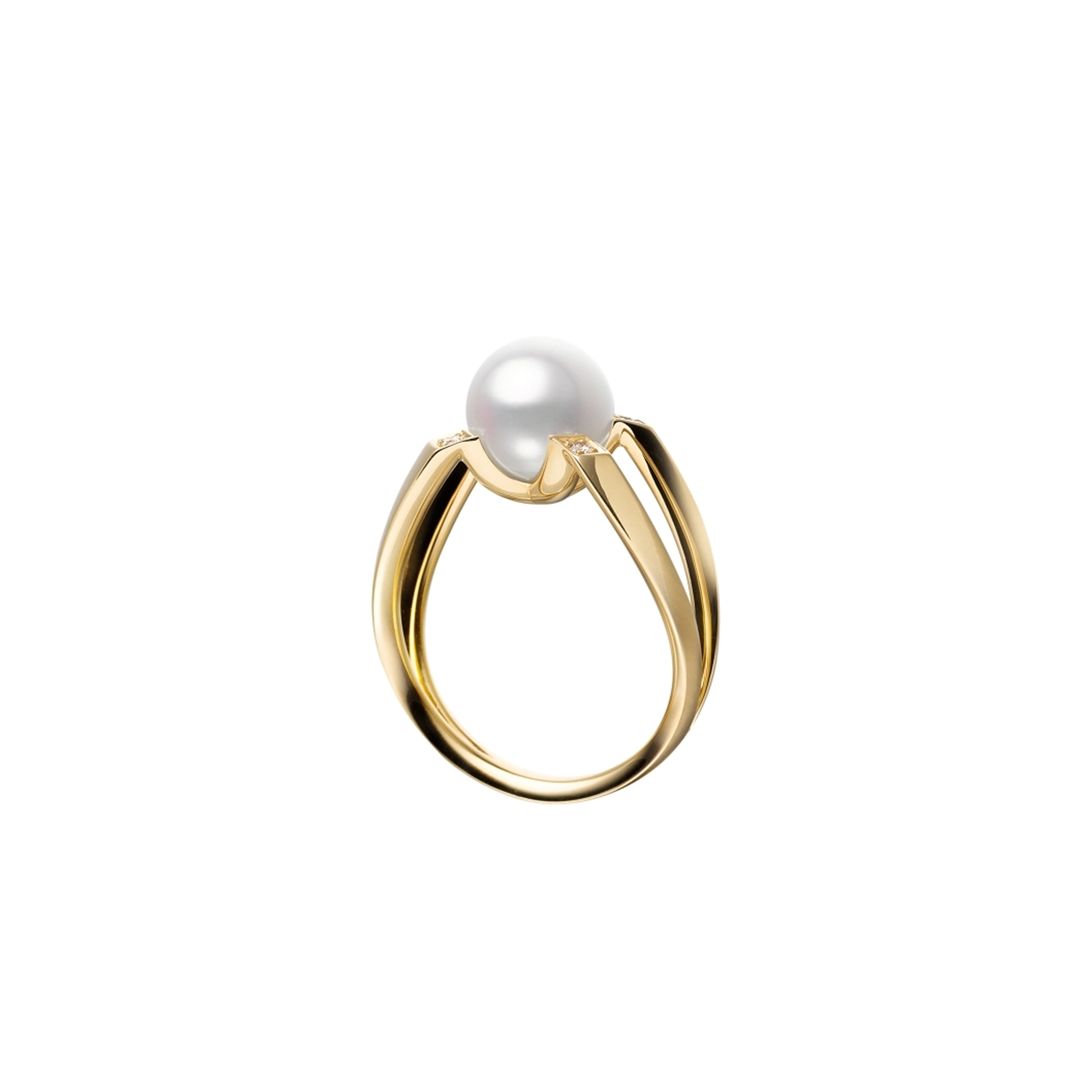 M Collection Akoya Cultured Pearl Ring in 18K Yellow Gold