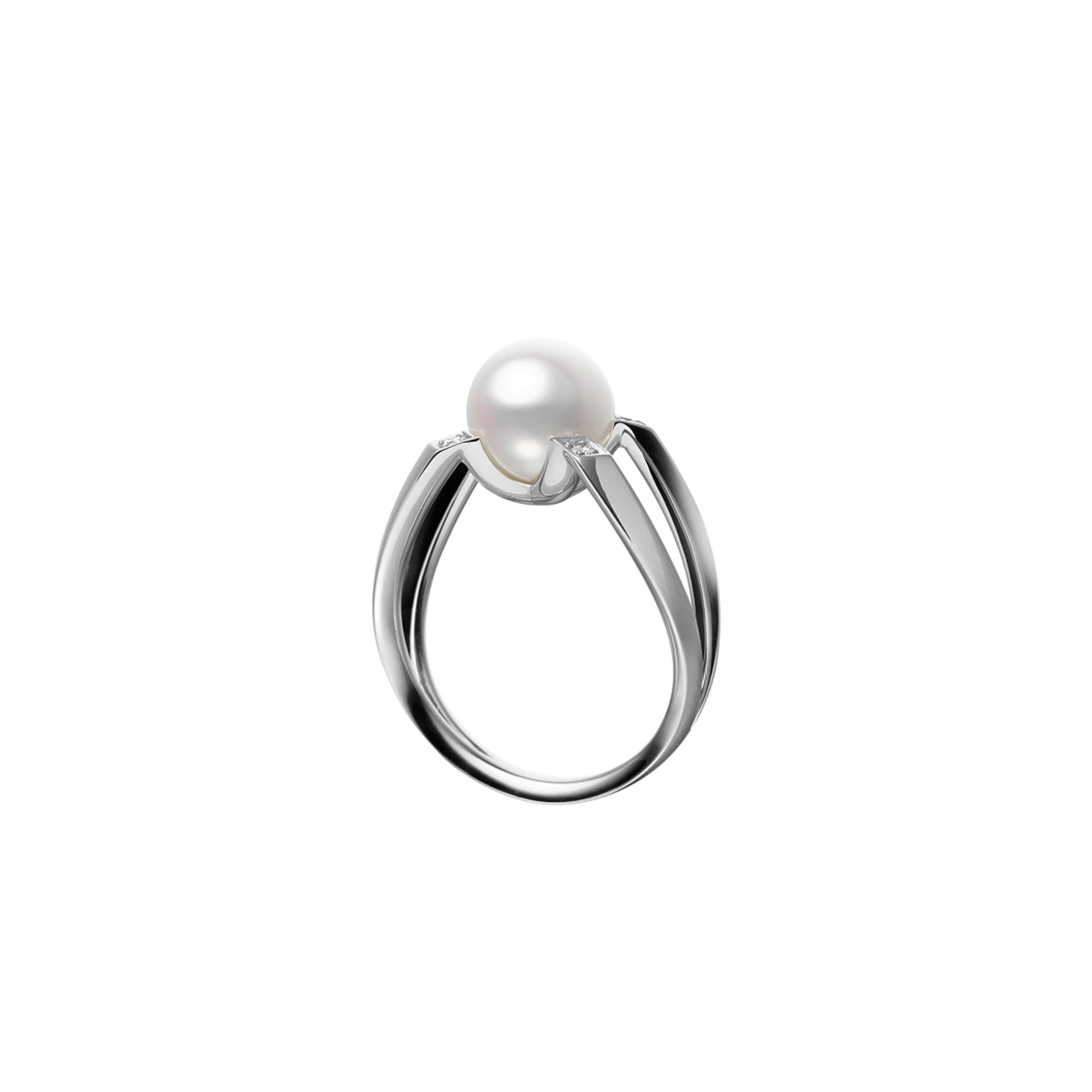 M Collection Akoya Cultured Pearl Ring in 18K White Gold