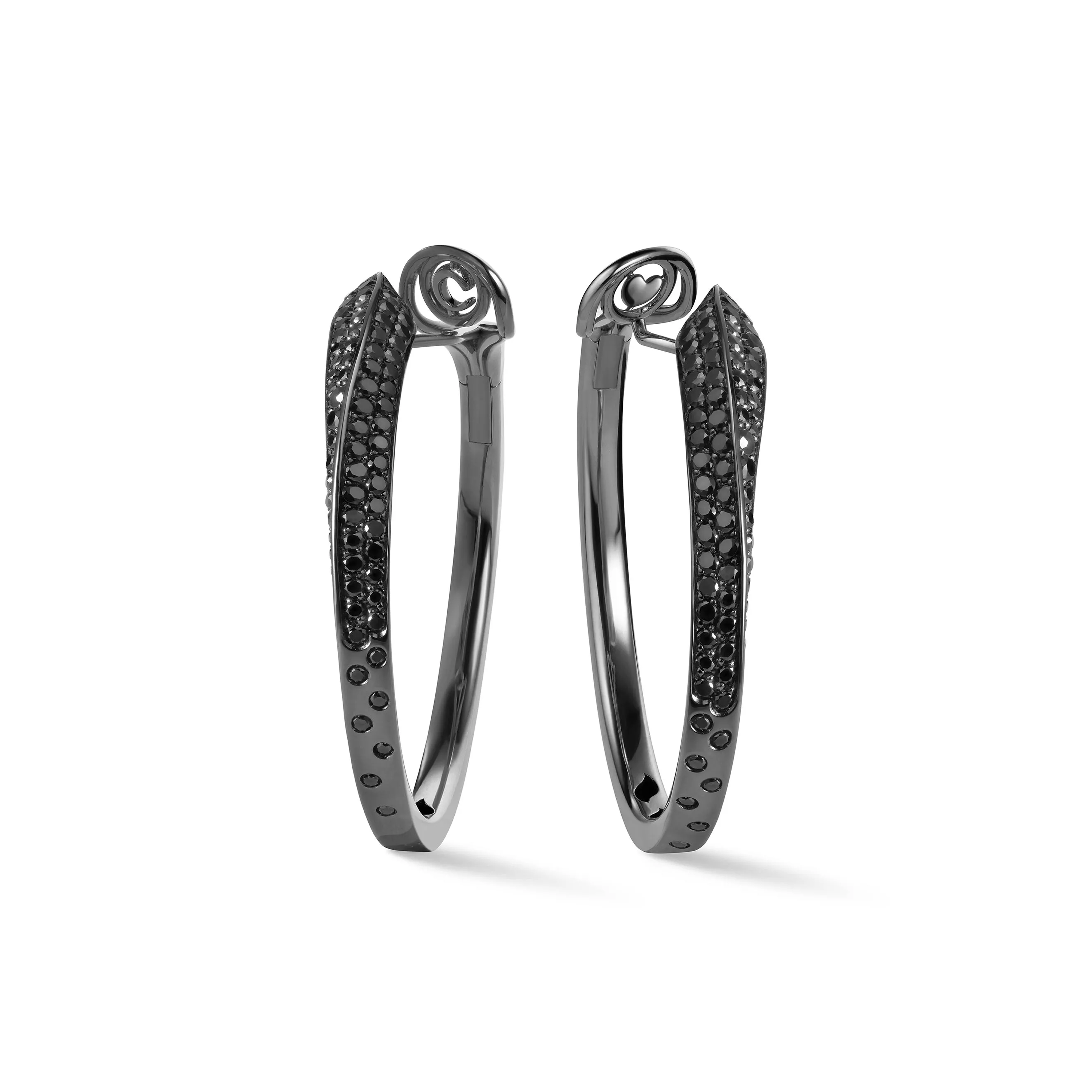 LIKE SLIM FULL PAVÉ BLACK TIE EARRINGS Classic Edition