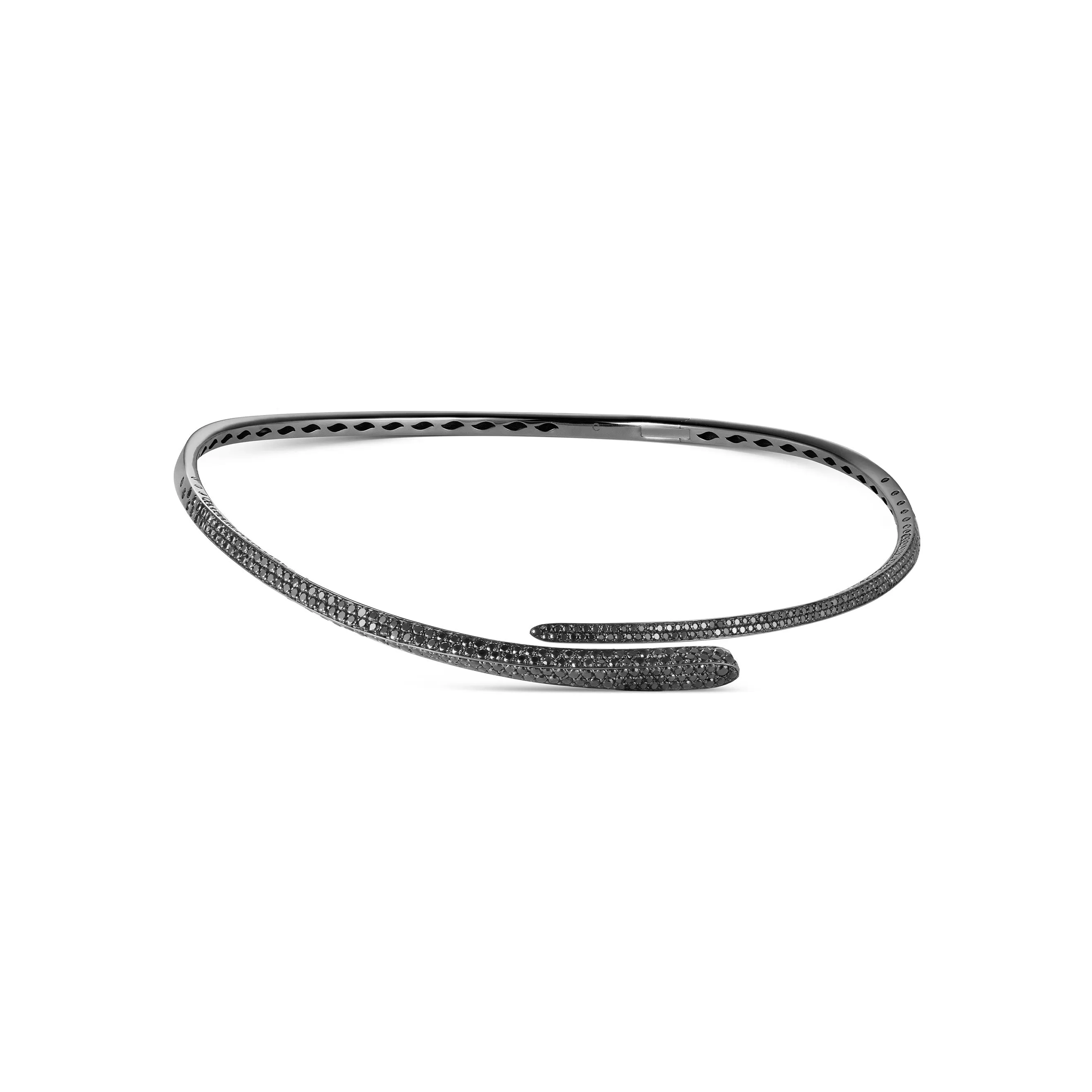 LIKE SLIM FULL PAVÉ BLACK TIE CHOKER Classic Edition