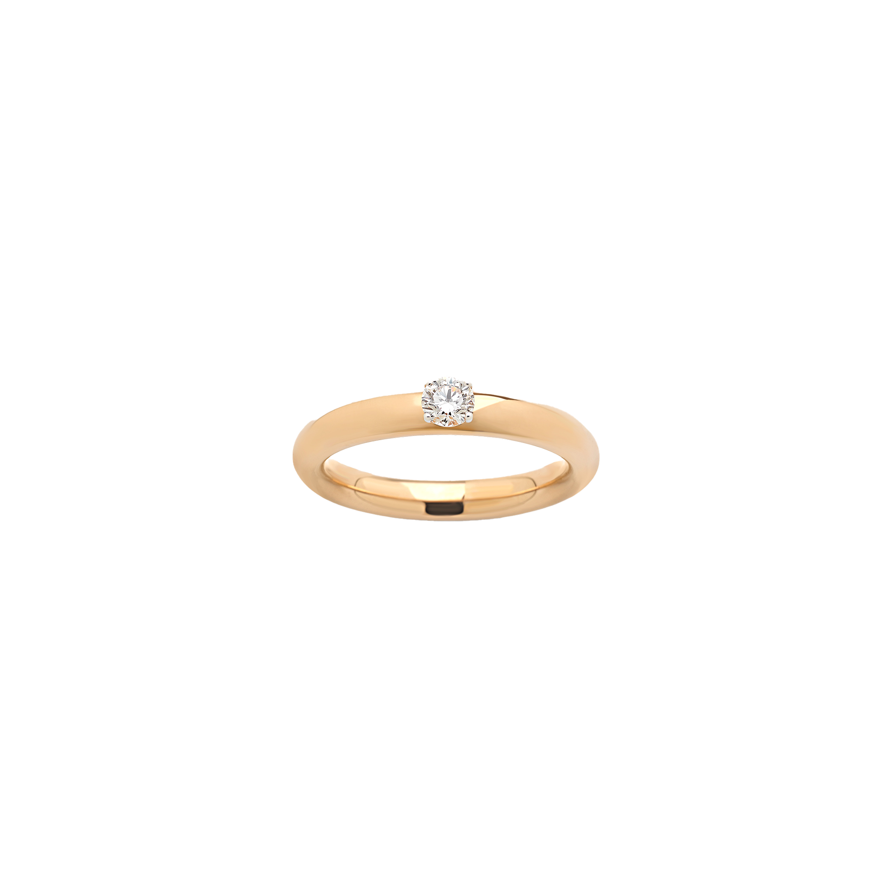 pink gold and diamonds ring