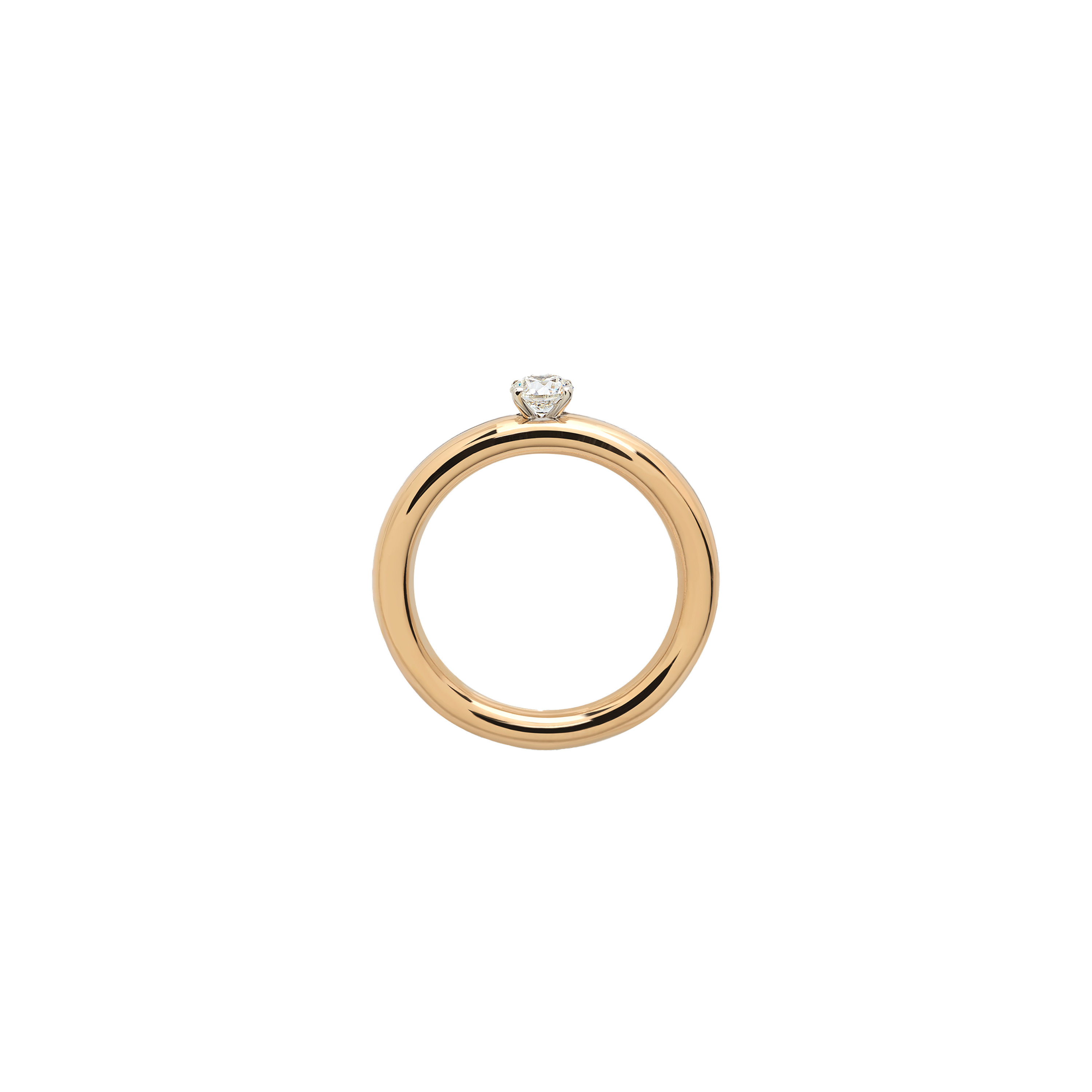 pink gold and diamonds ring