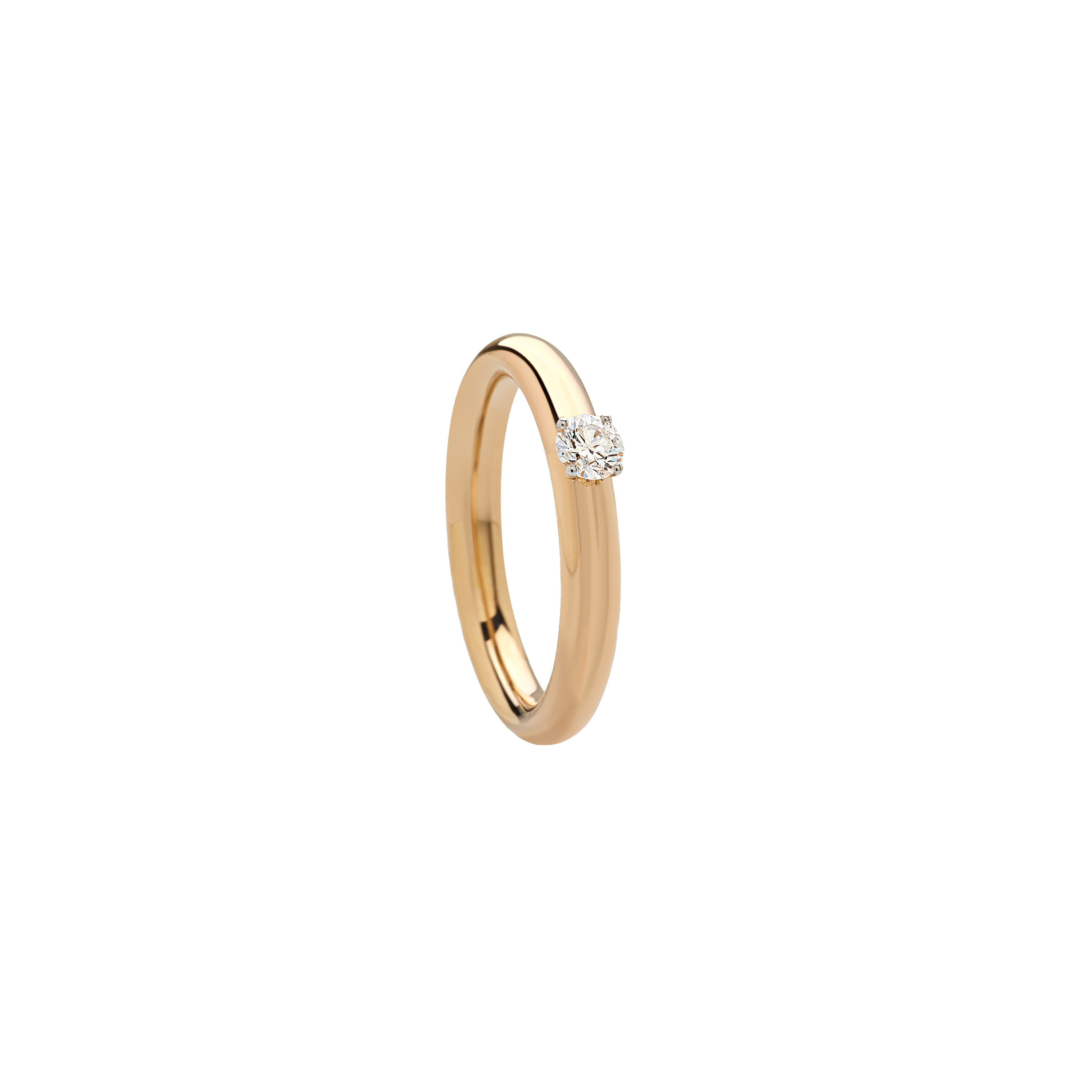 pink gold and diamonds ring