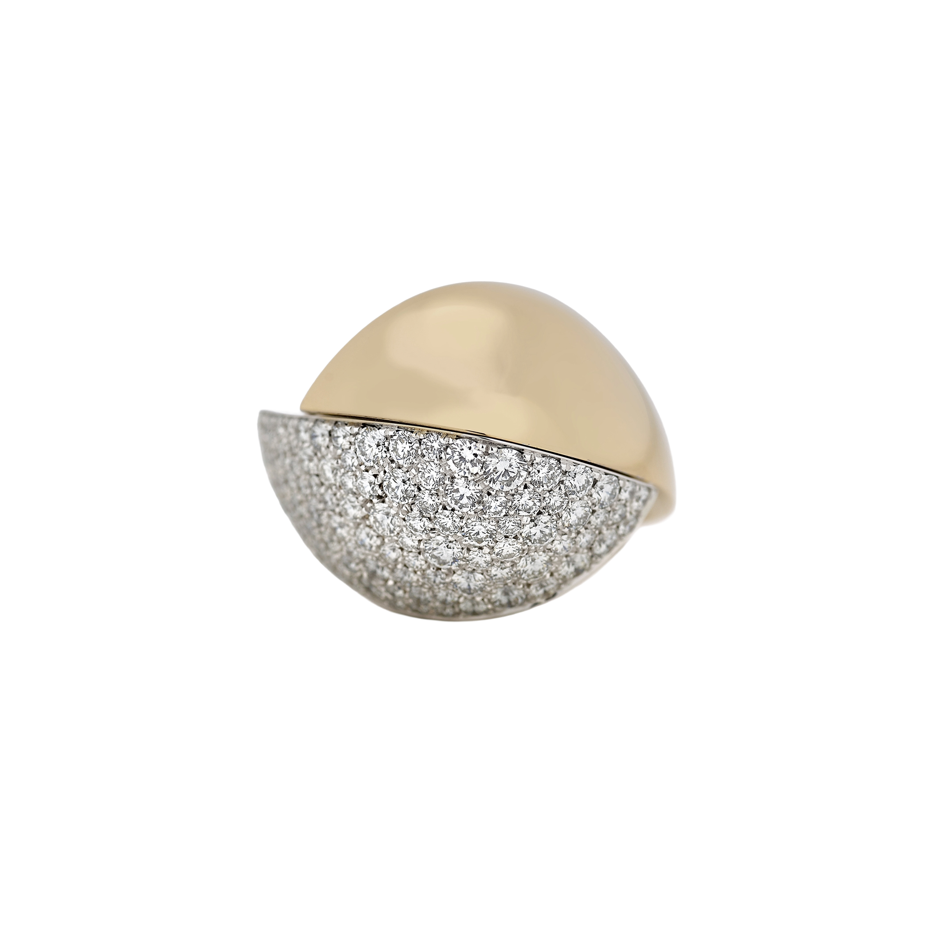 pink and white gold with diamonds ring
