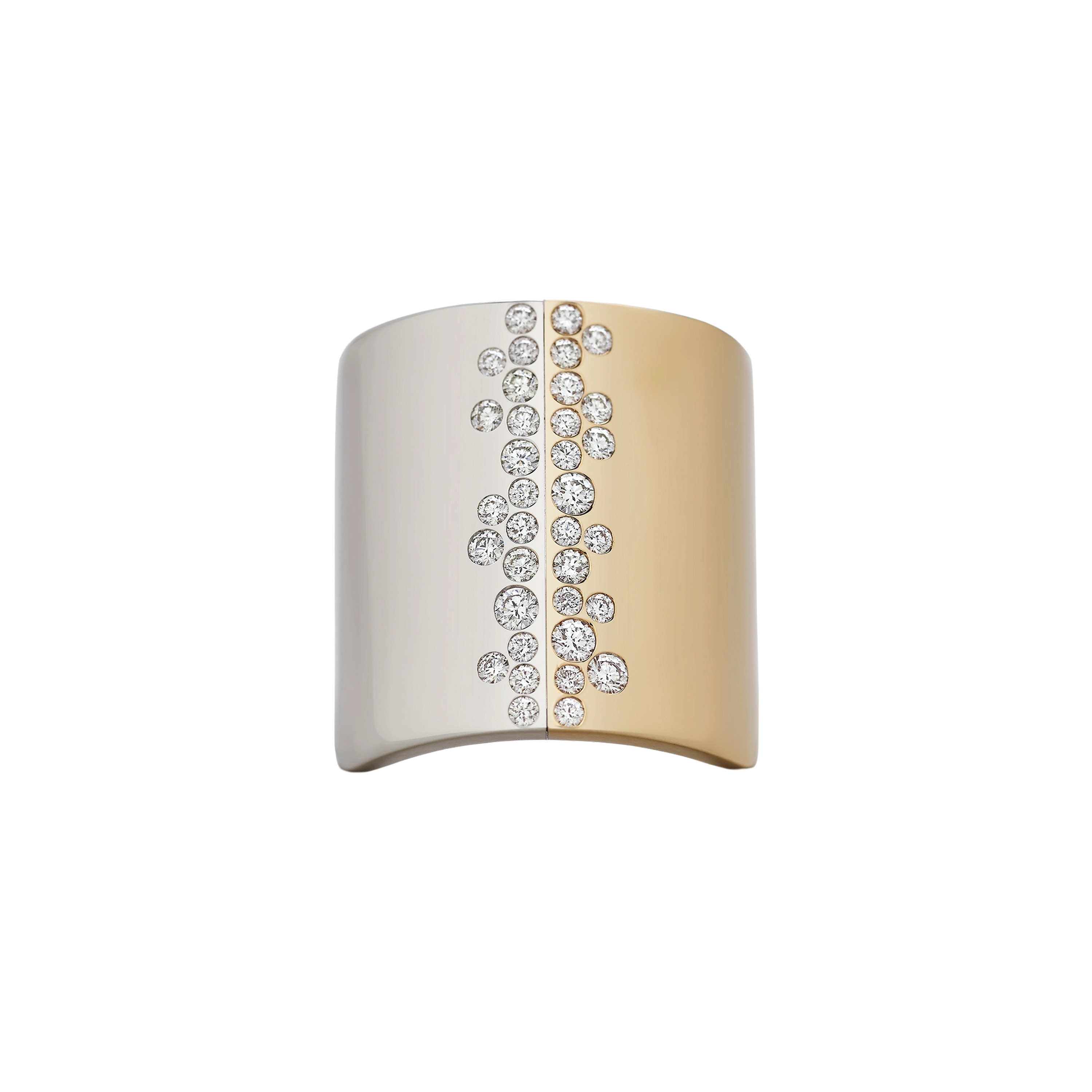 pink and white gold with diamonds ring