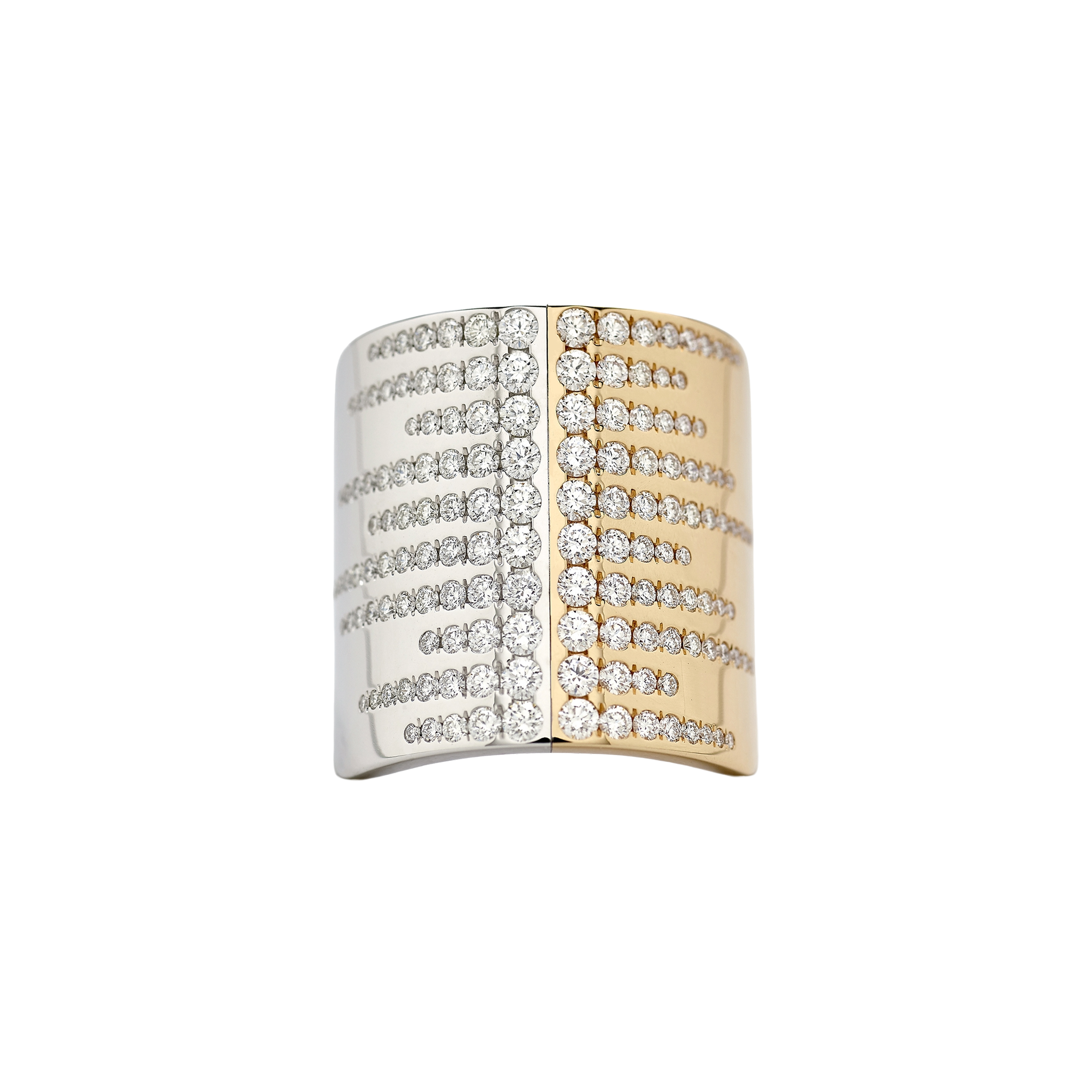 pink and white gold with diamonds ring