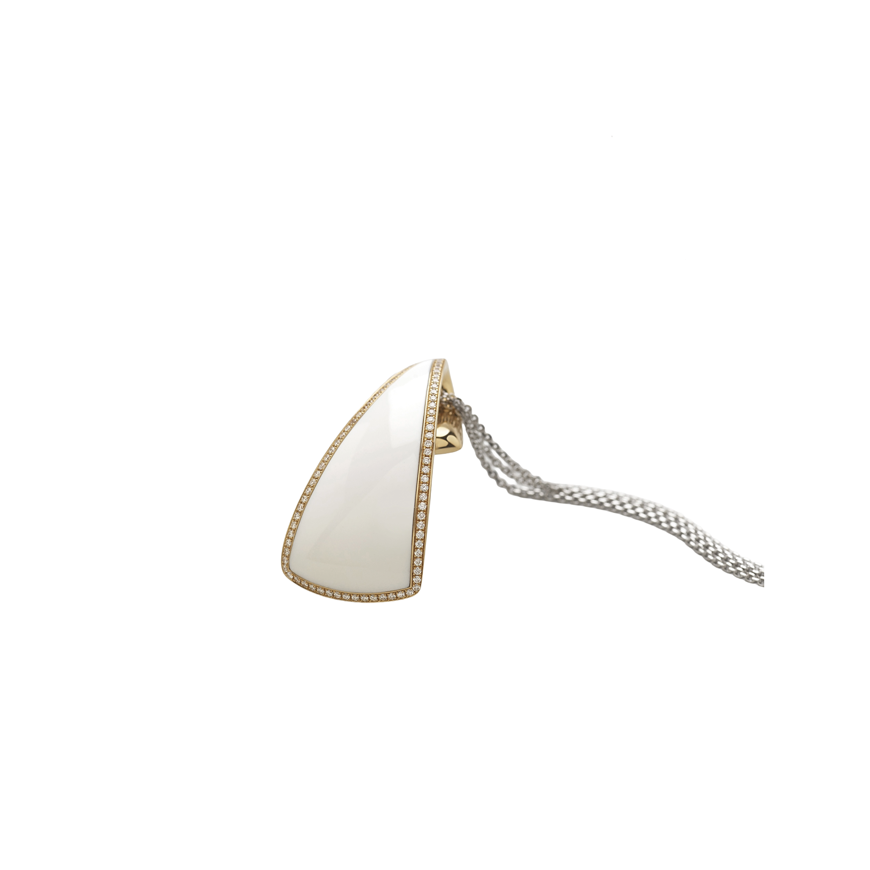 pink and white gold with diamonds and kogolong necklace