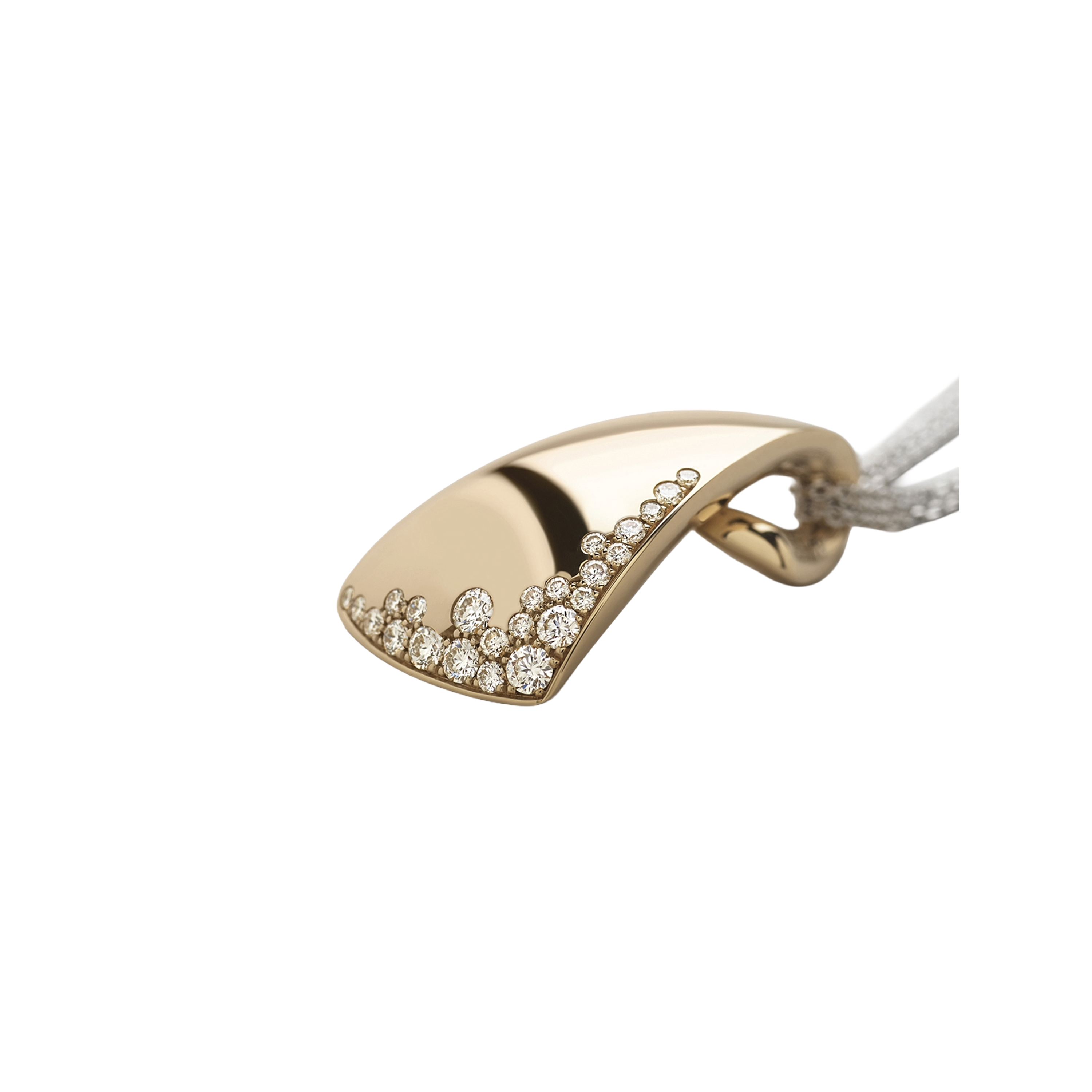 pink gold and diamonds necklace