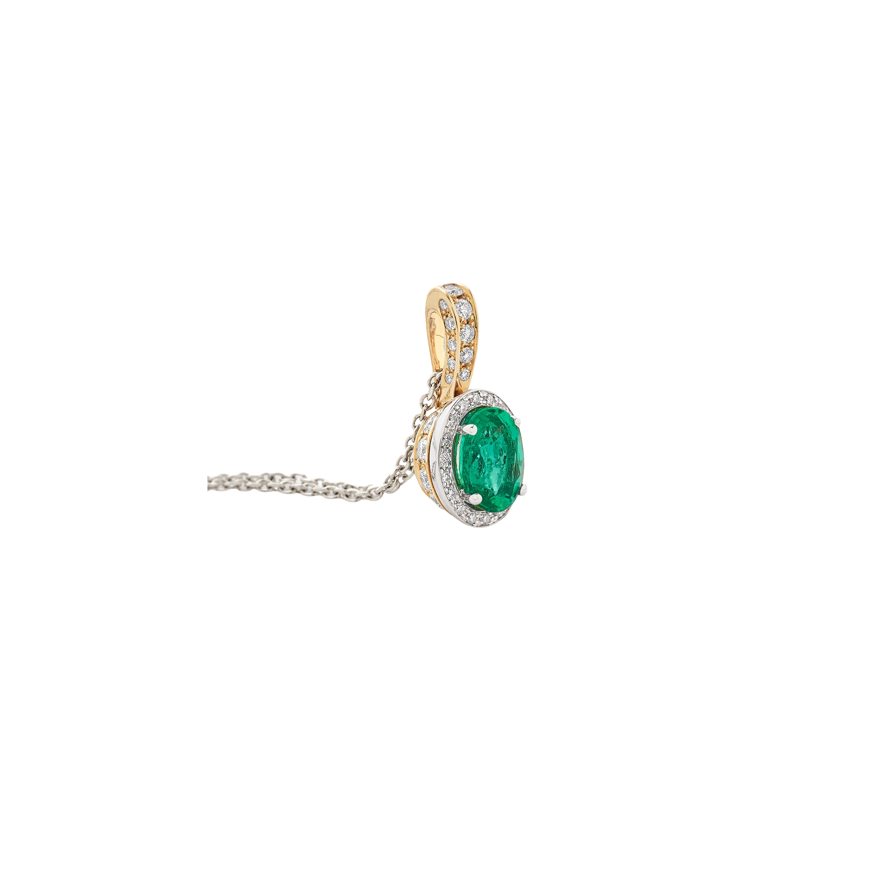 white-and-pink-gold-with-diamonds-and-emerald-necklace-G39365BS