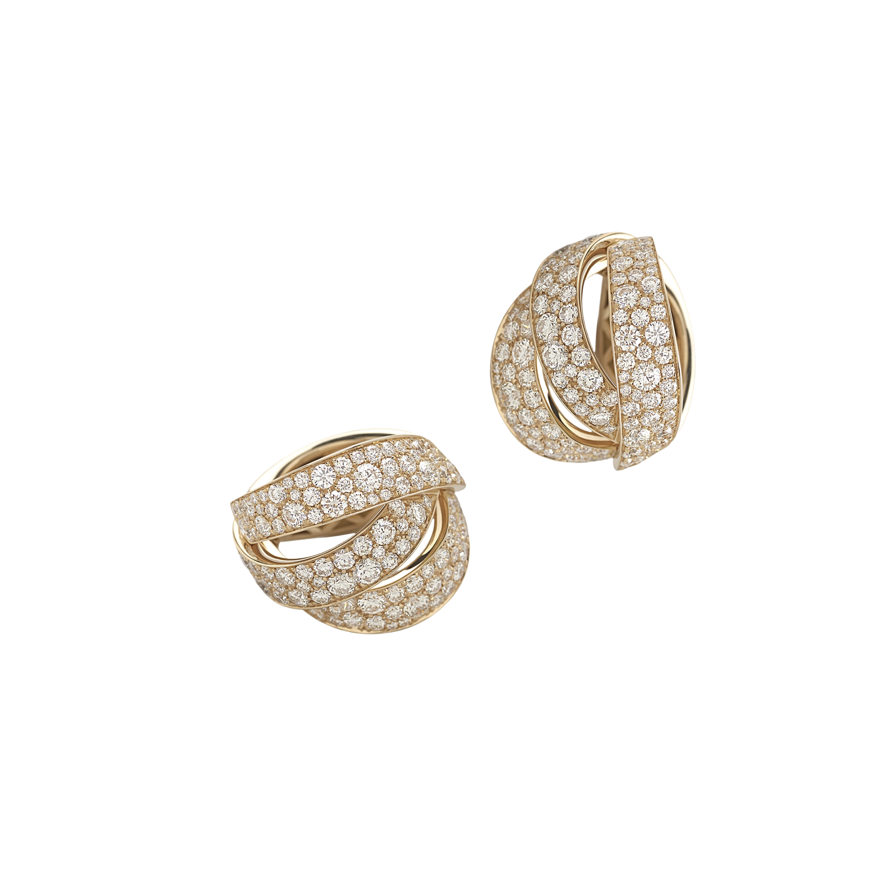 pink gold and diamonds earrings