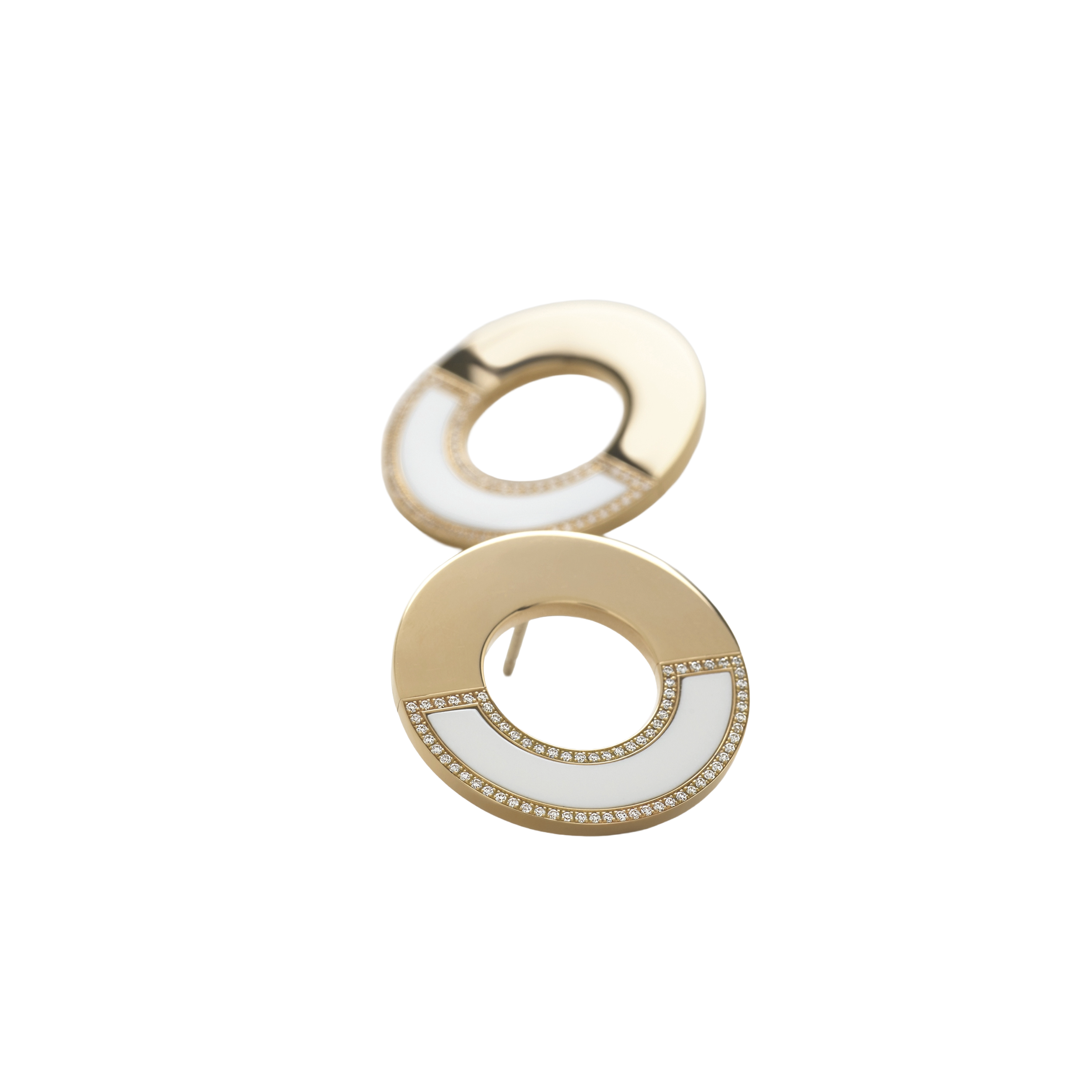 pink gold with diamonds and kogolong earrings