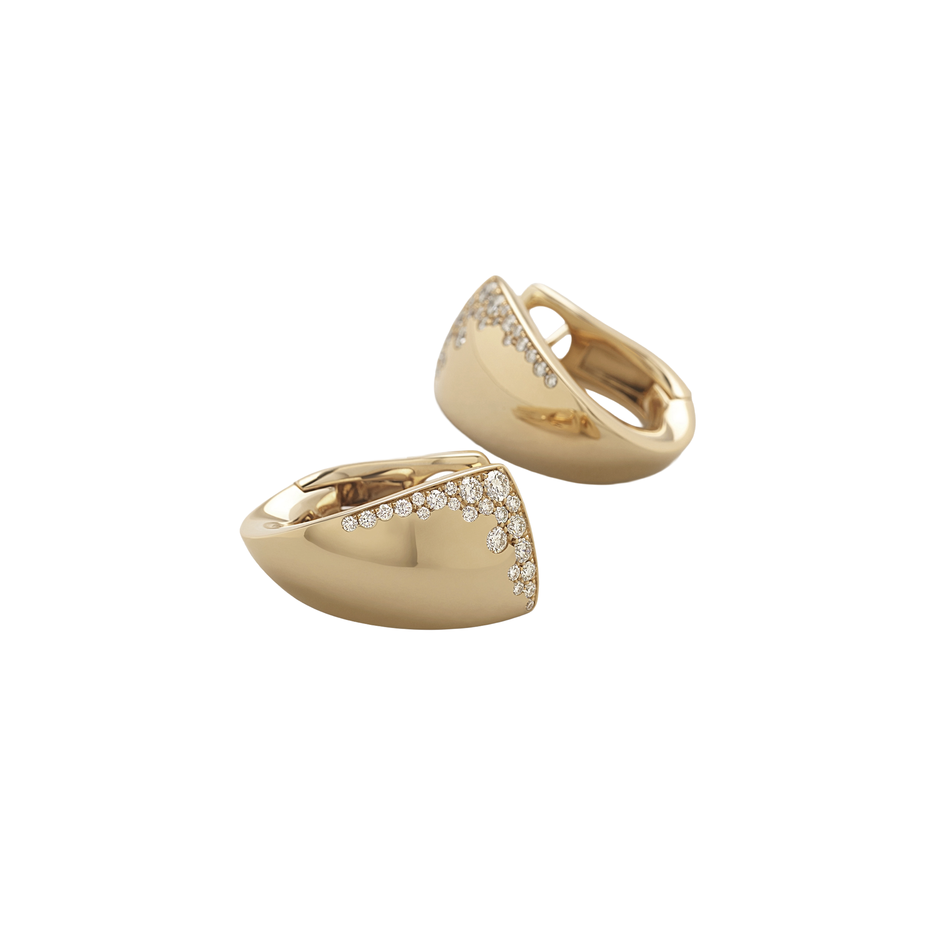 pink gold and diamonds earrings