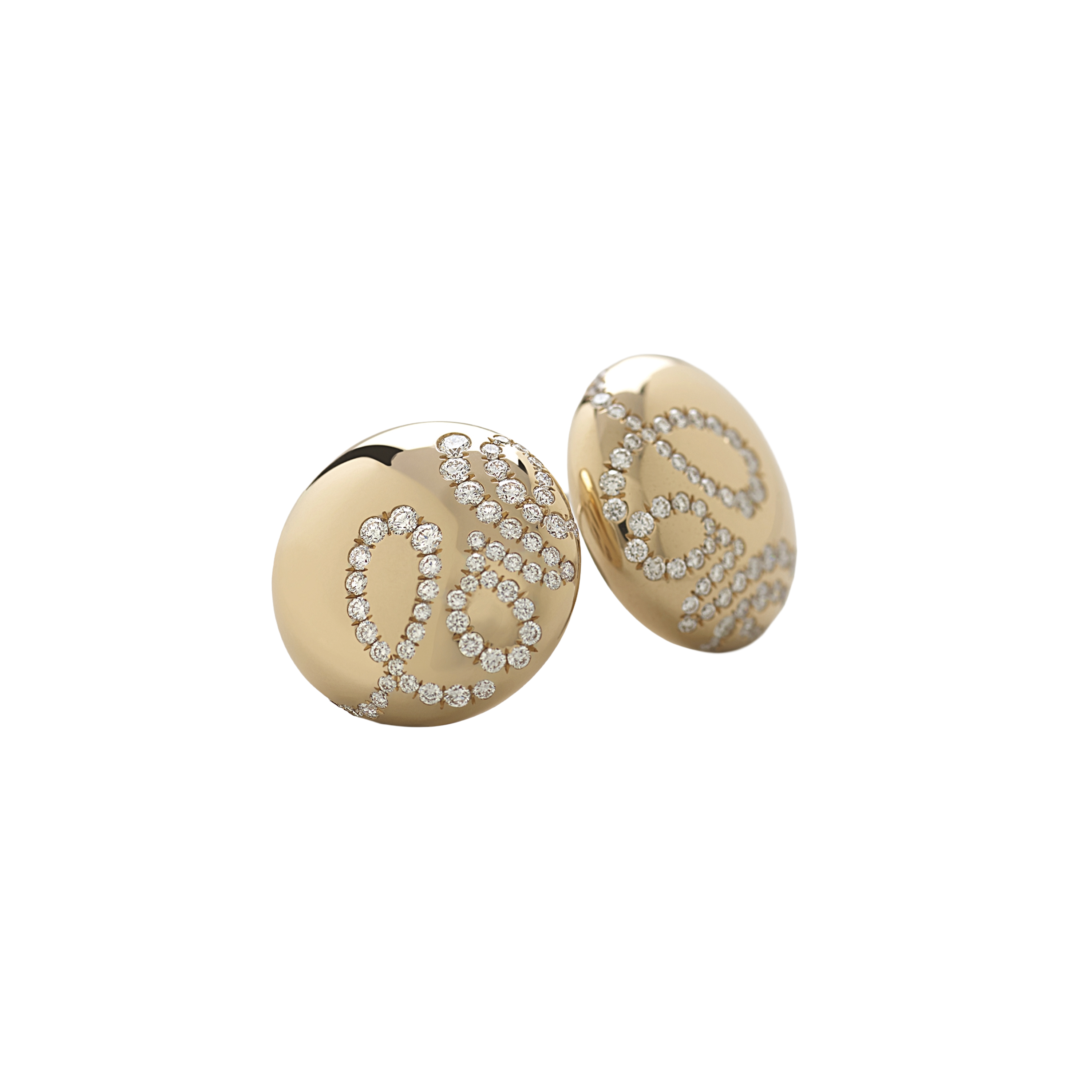 pink gold and diamonds earrings