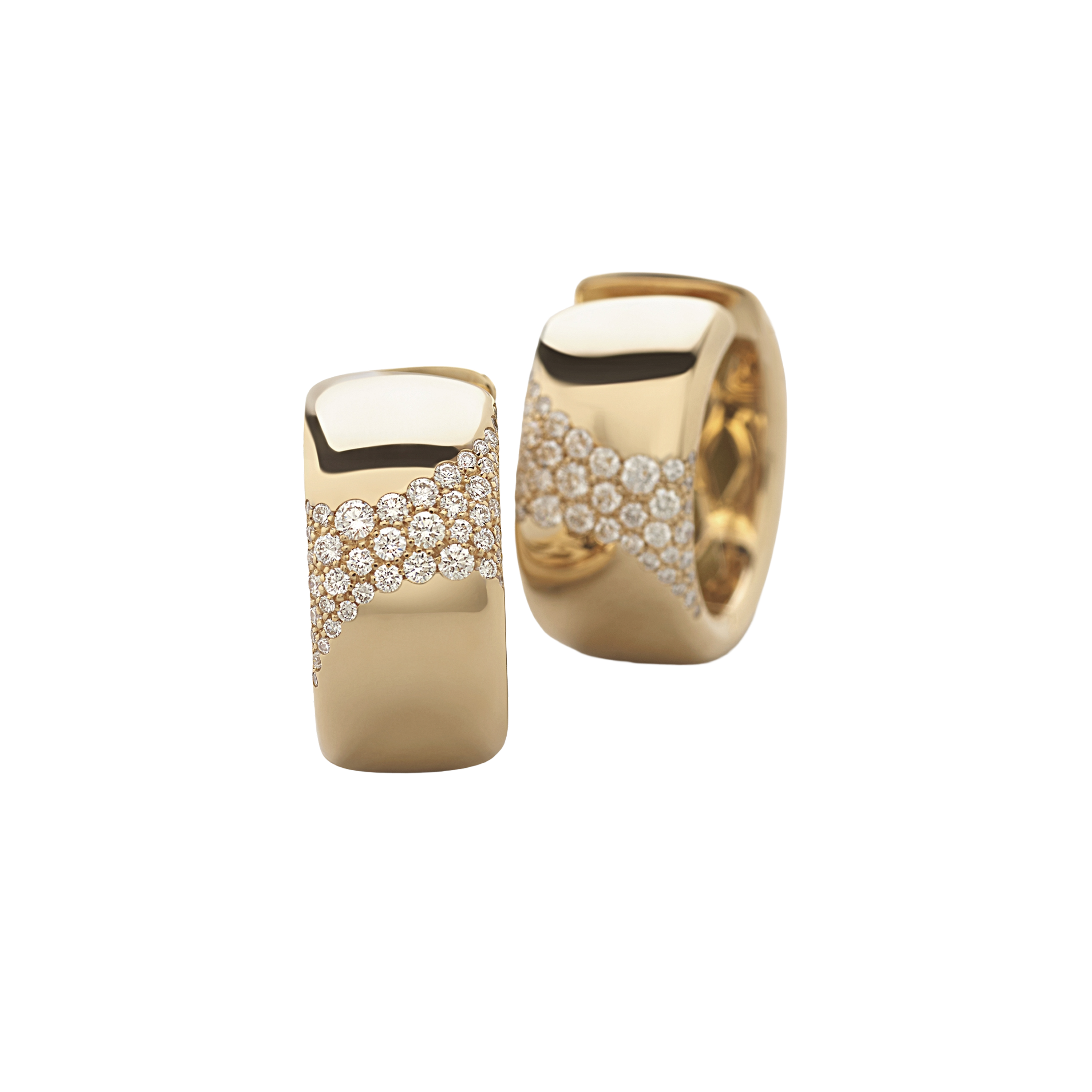 pink gold and diamonds earrings