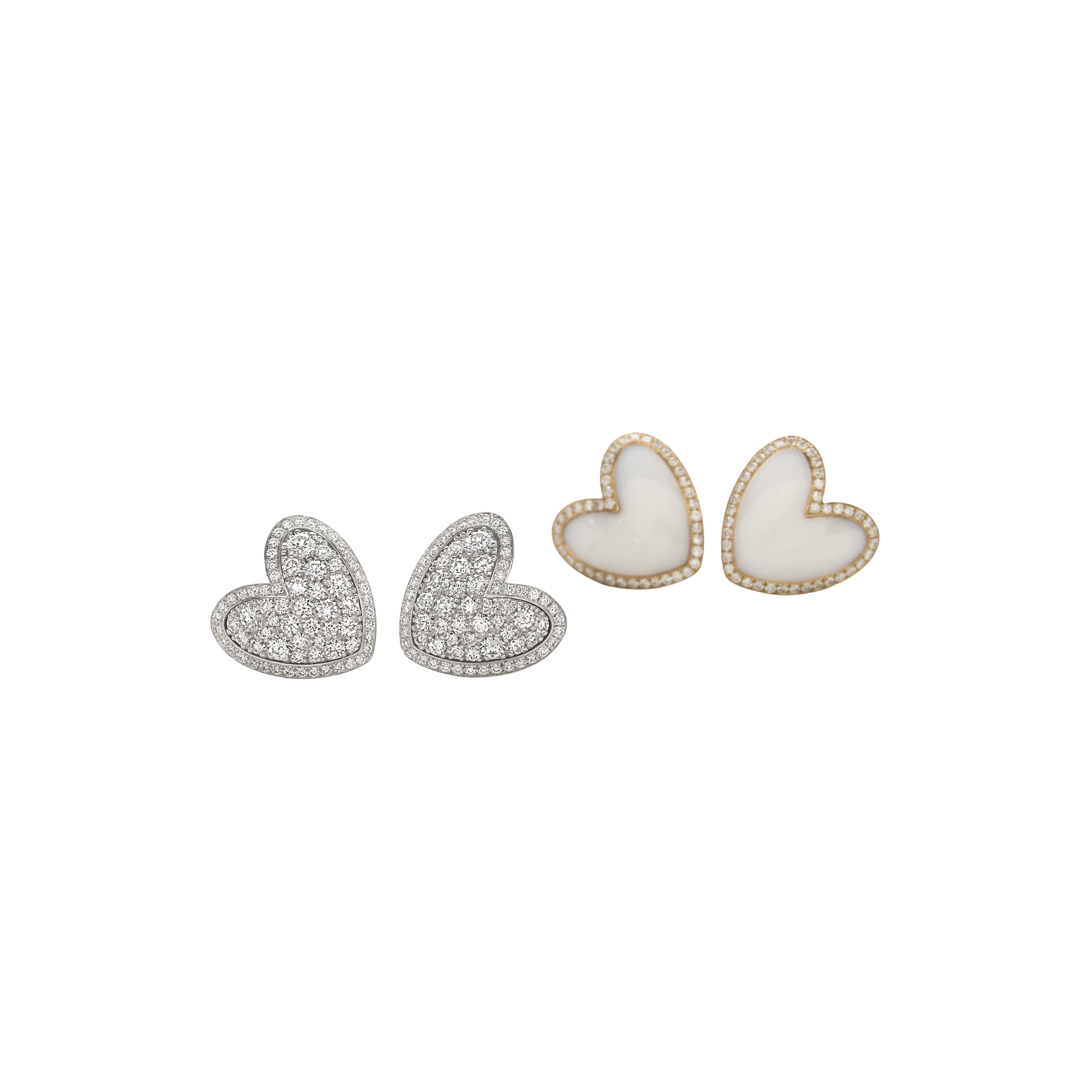 pink gold with diamonds and kogolong earrings