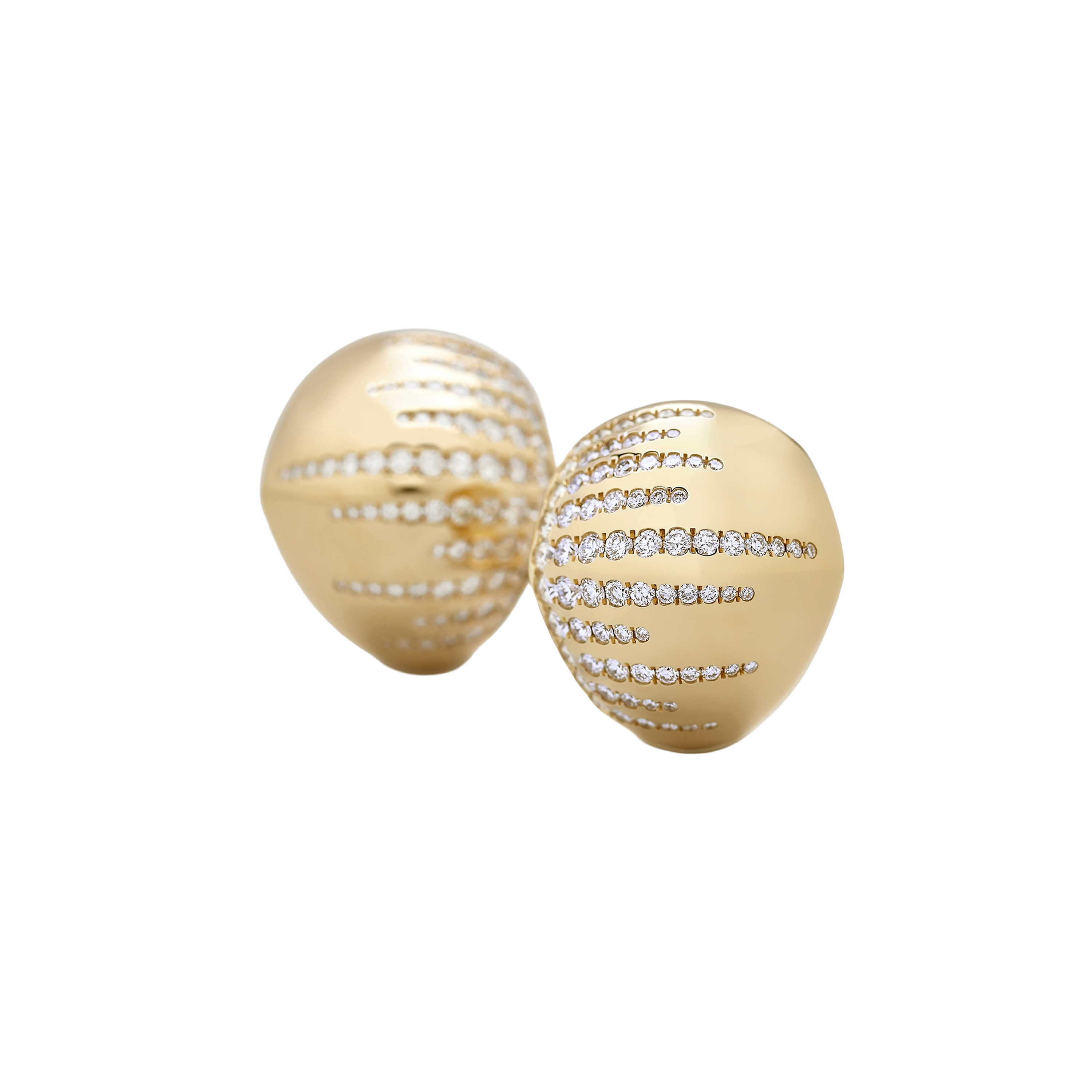 pink gold and diamonds earrings