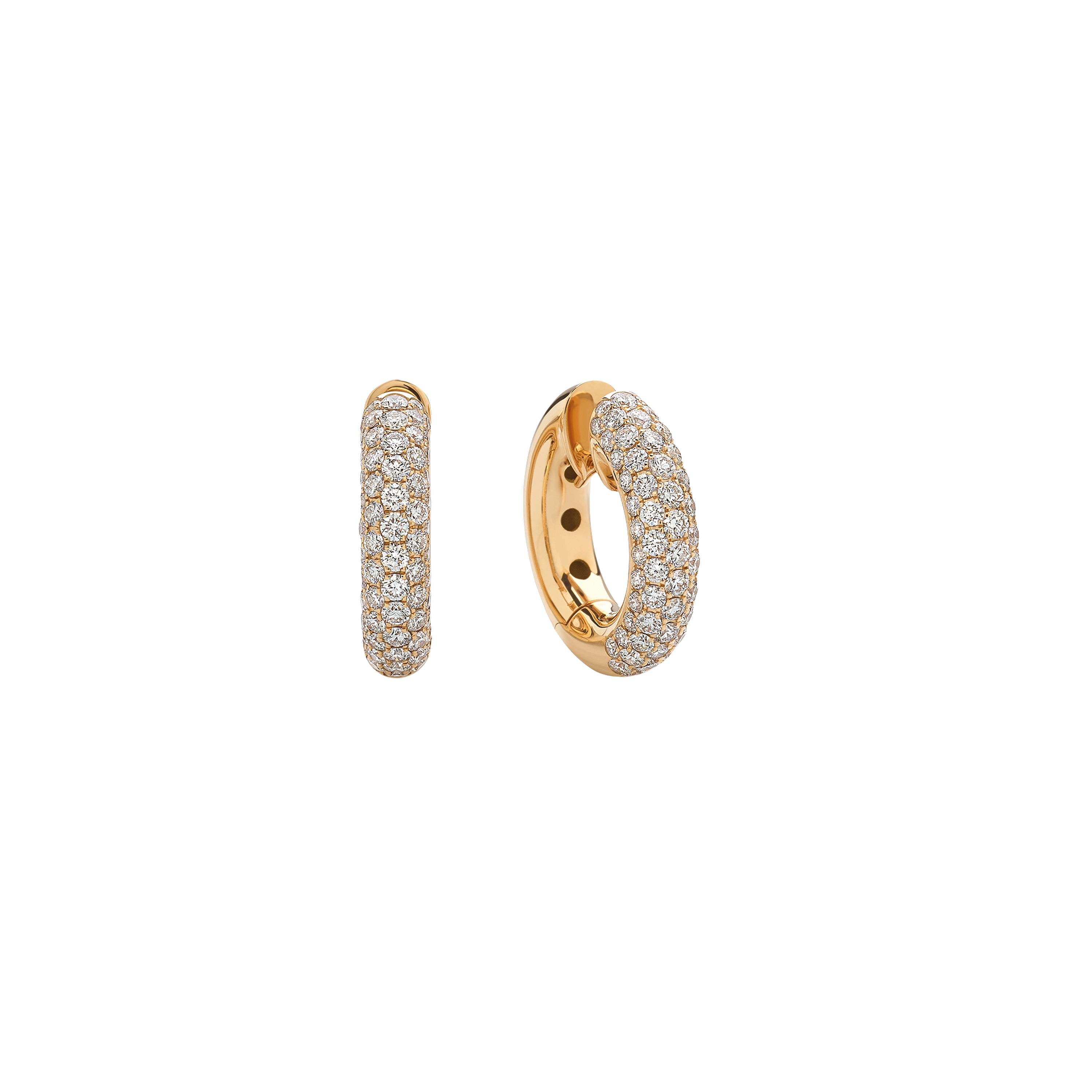 pink gold and diamonds earrings