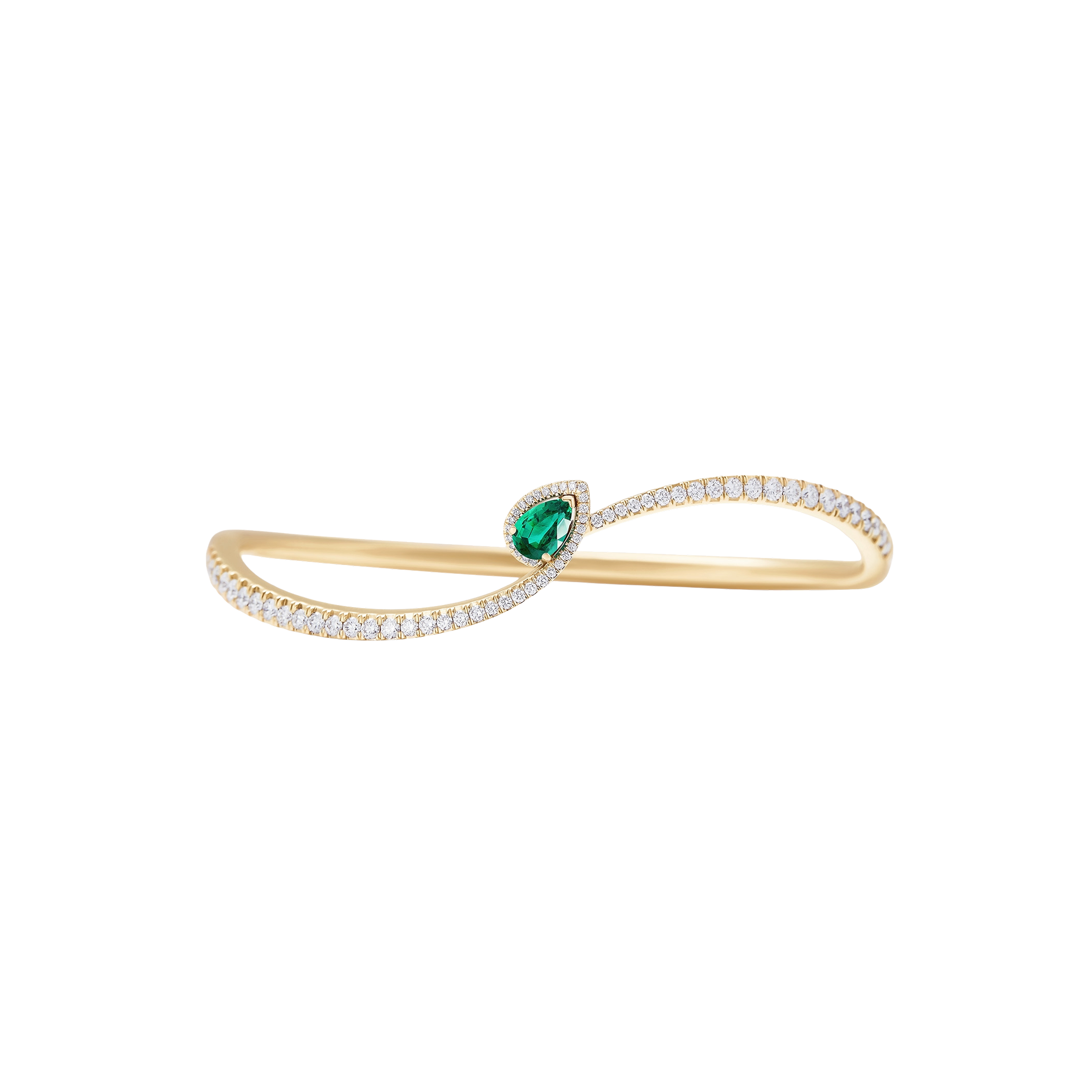 rose gold with diamonds and emerald bracelet