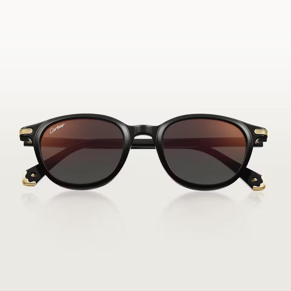 Cartier Première sunglasses CRESW00776, black acetate, gray lenses