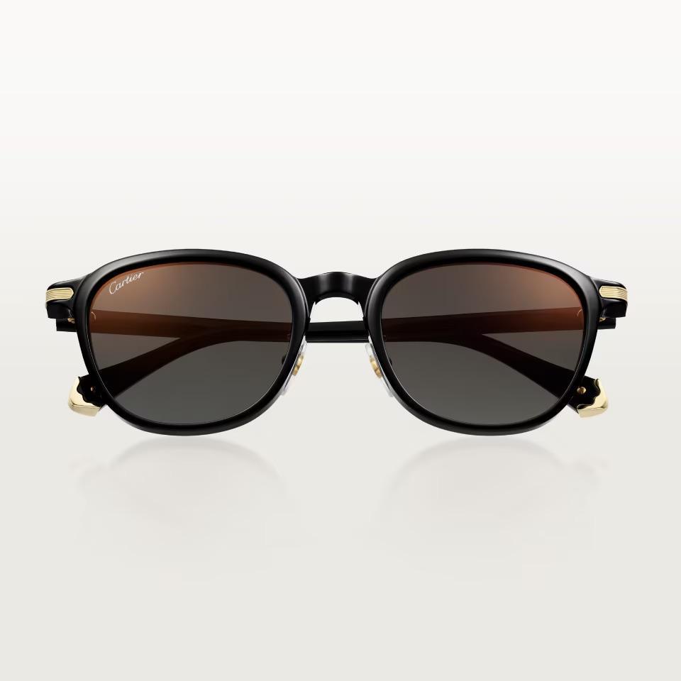 Cartier Première sunglasses CRESW00733, black acetate, gray lenses