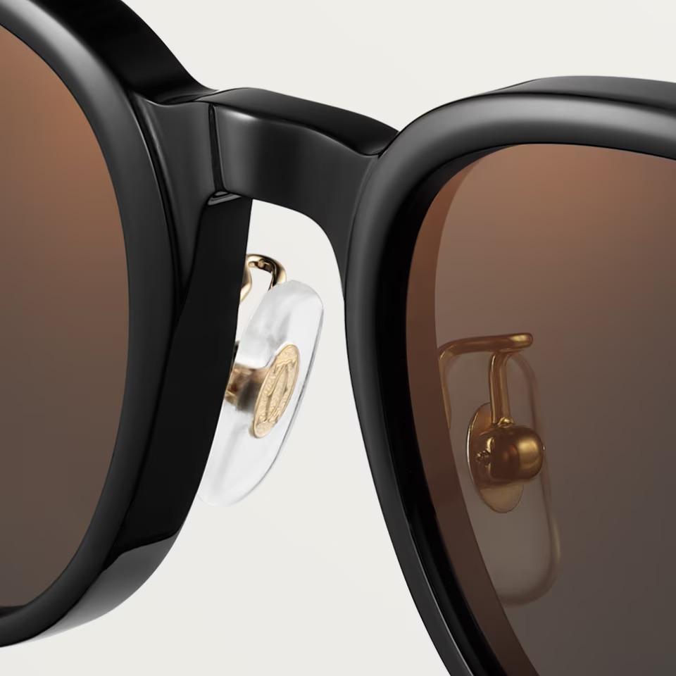 Cartier Première sunglasses CRESW00733, black acetate, gray lenses