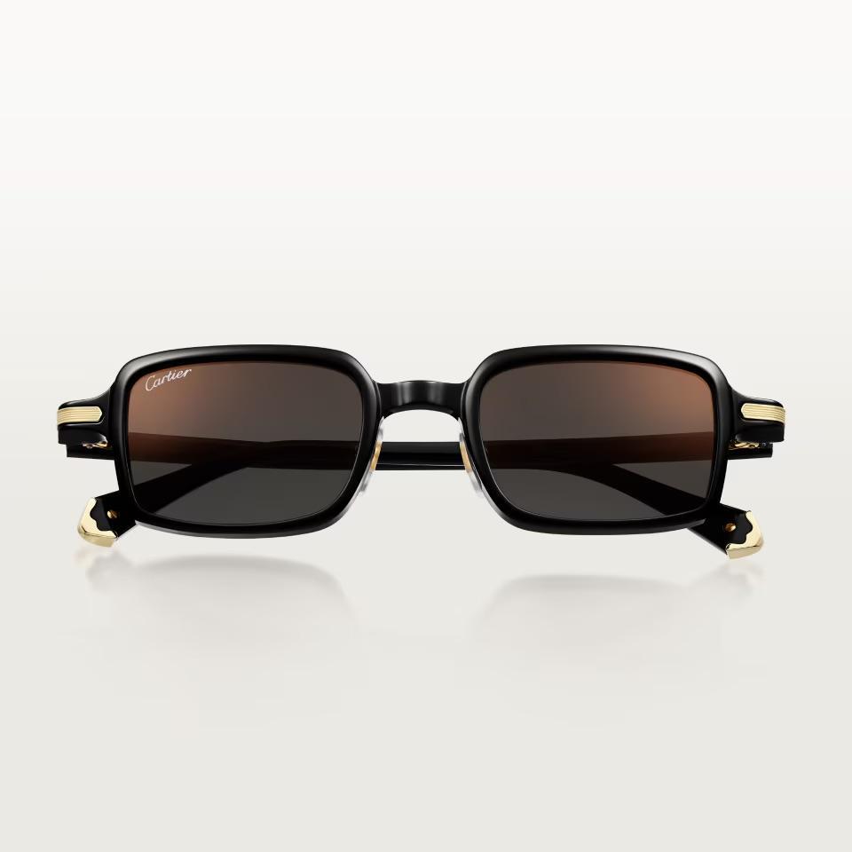 Cartier Première sunglasses CRESW00729, black acetate, gray lenses