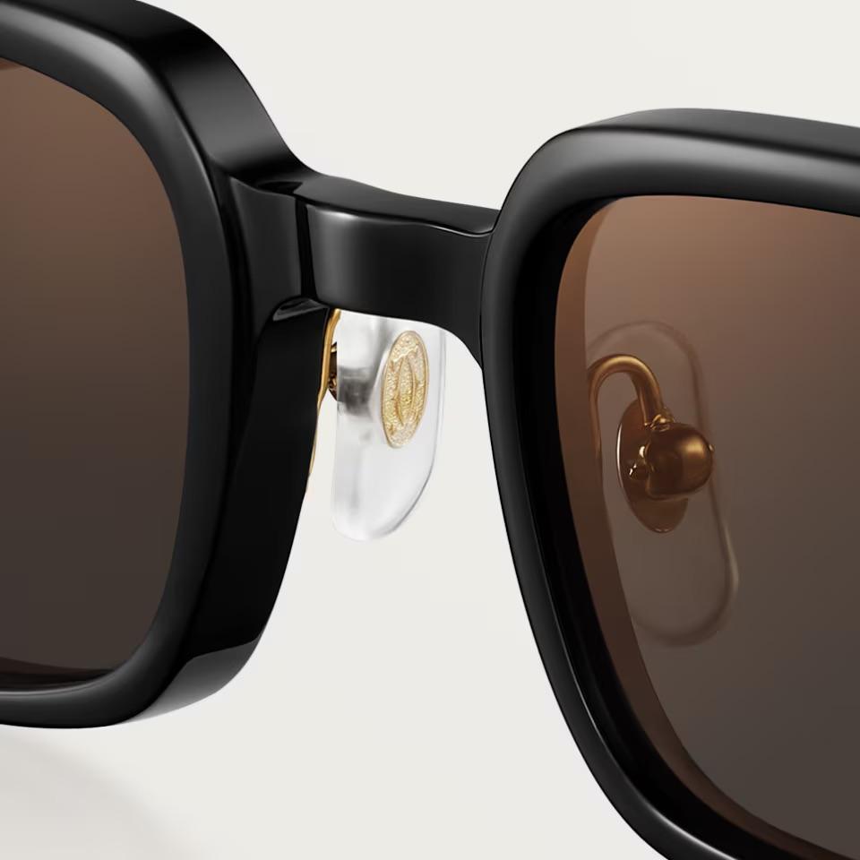 Cartier Première sunglasses CRESW00729, black acetate, gray lenses